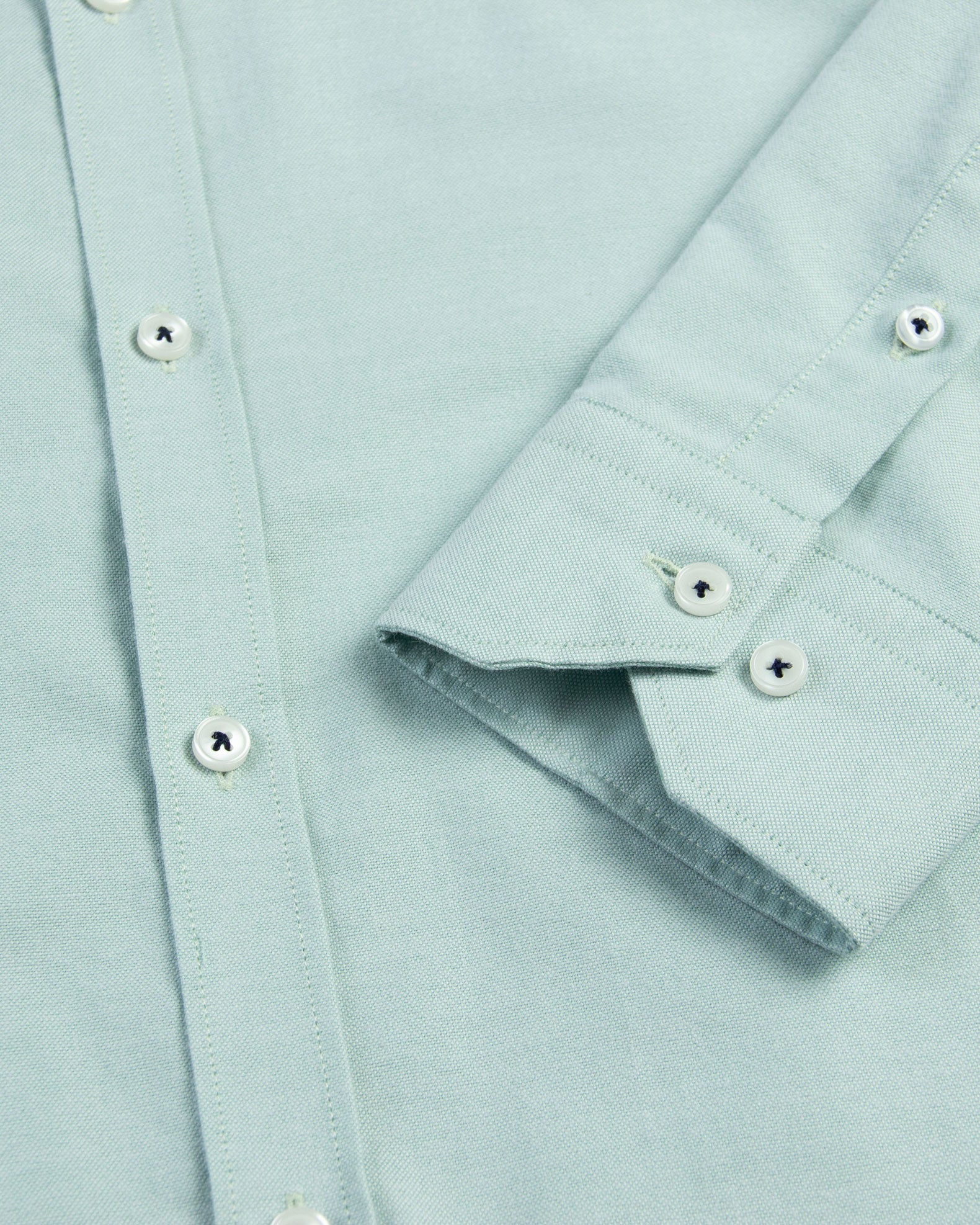 CAMISA OXFORD BOTÓN CONTRASTE ALGODÓN MENTA_01385