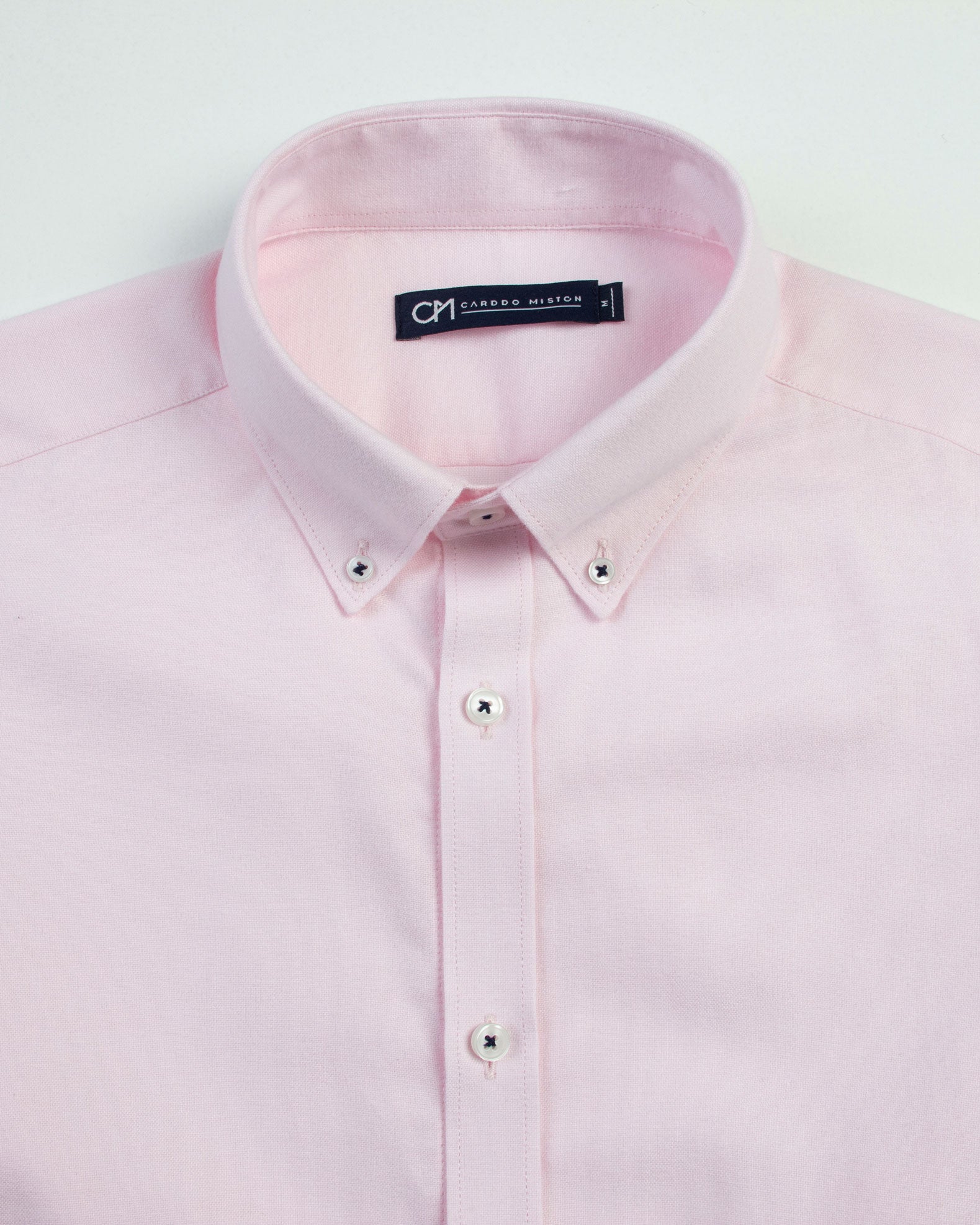 CAMISA OXFORD BOTÓN CONTRASTE ALGODÓN PALO DE ROSA_01383