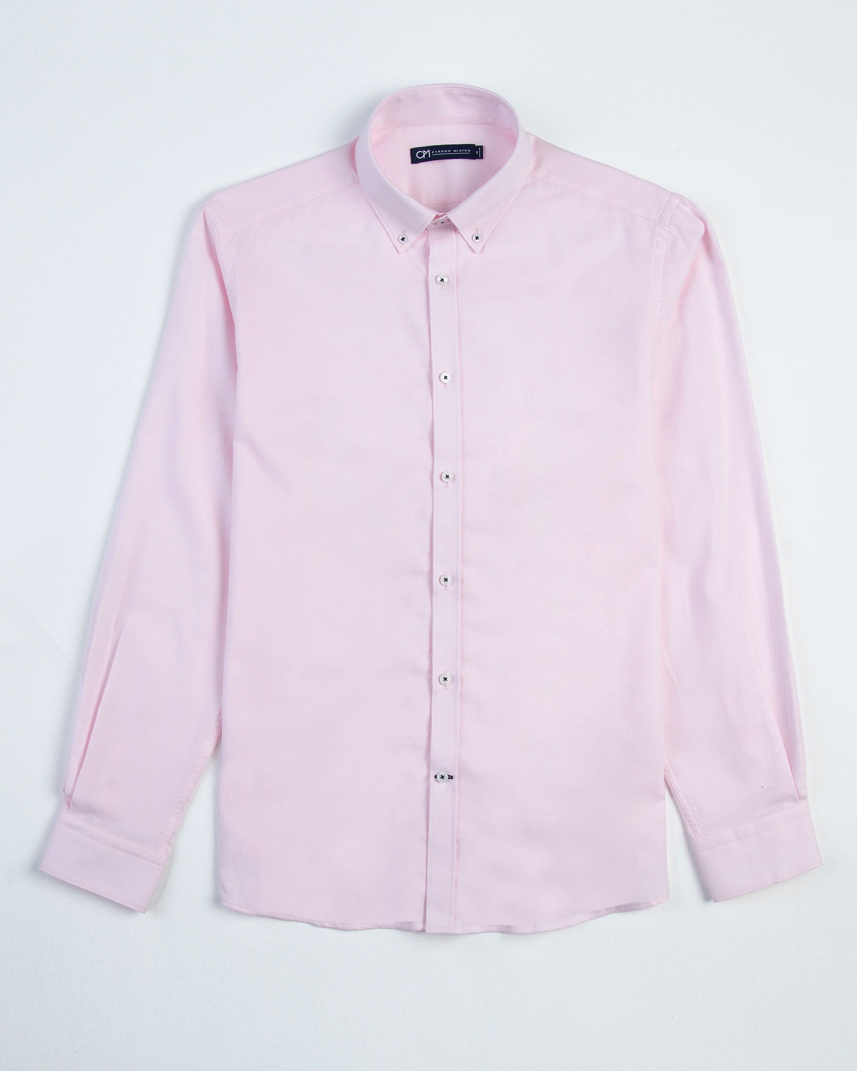 CAMISA OXFORD BOTÓN CONTRASTE ALGODÓN PALO DE ROSA_01383
