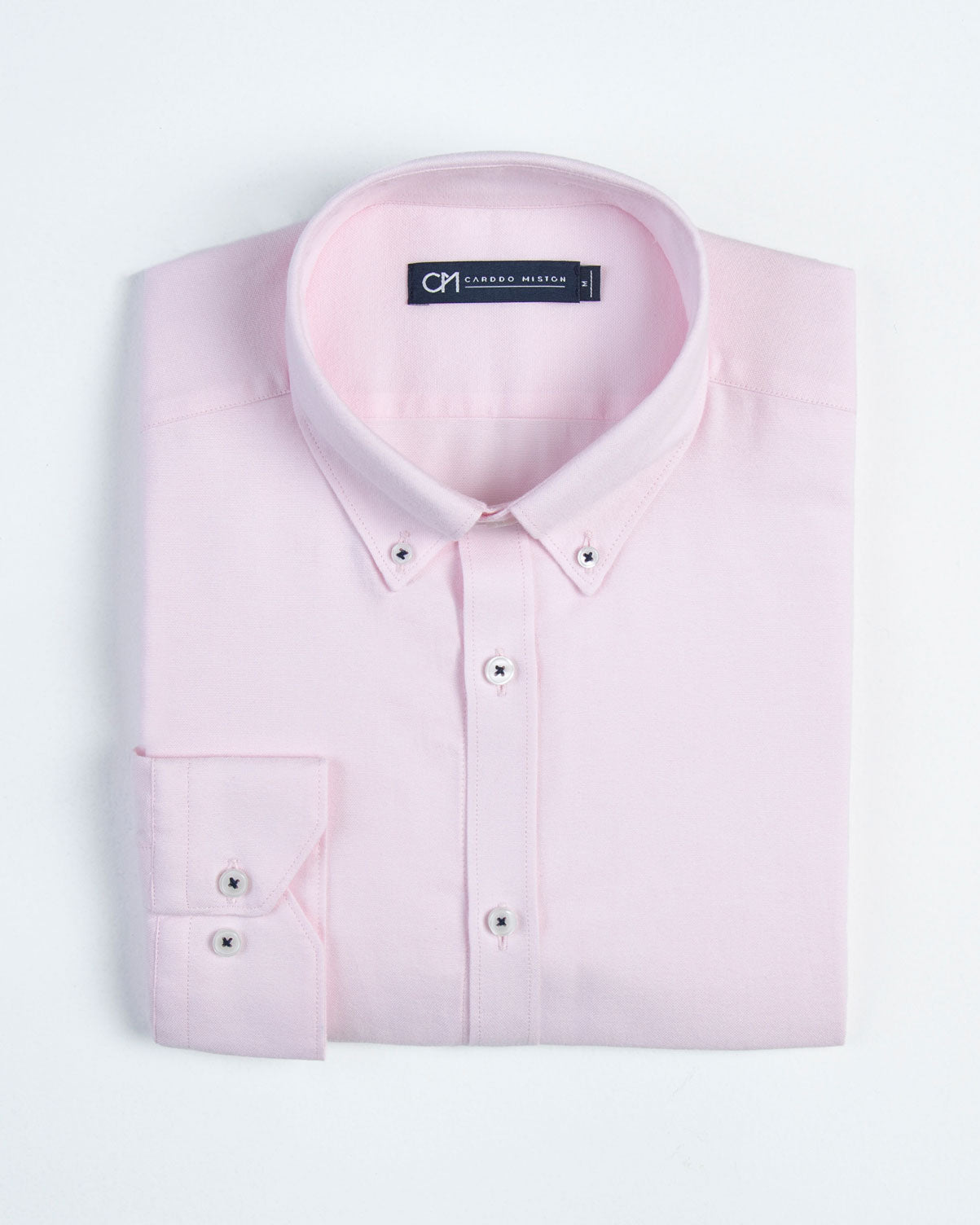 CAMISA OXFORD BOTÓN CONTRASTE ALGODÓN PALO DE ROSA_01383