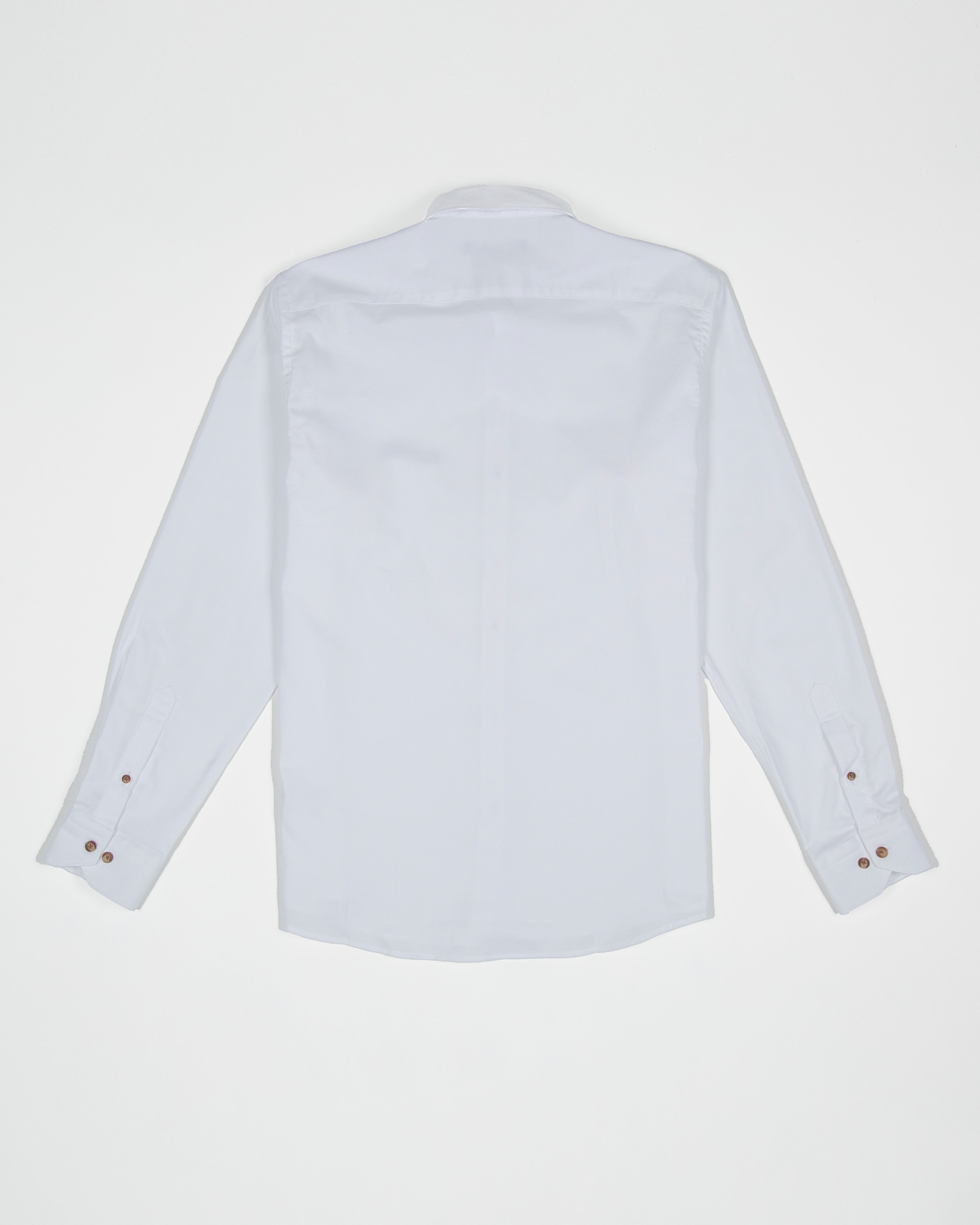 CAMISA OXFORD BOTÓN NACAR ALGODÓN BLANCO_01396