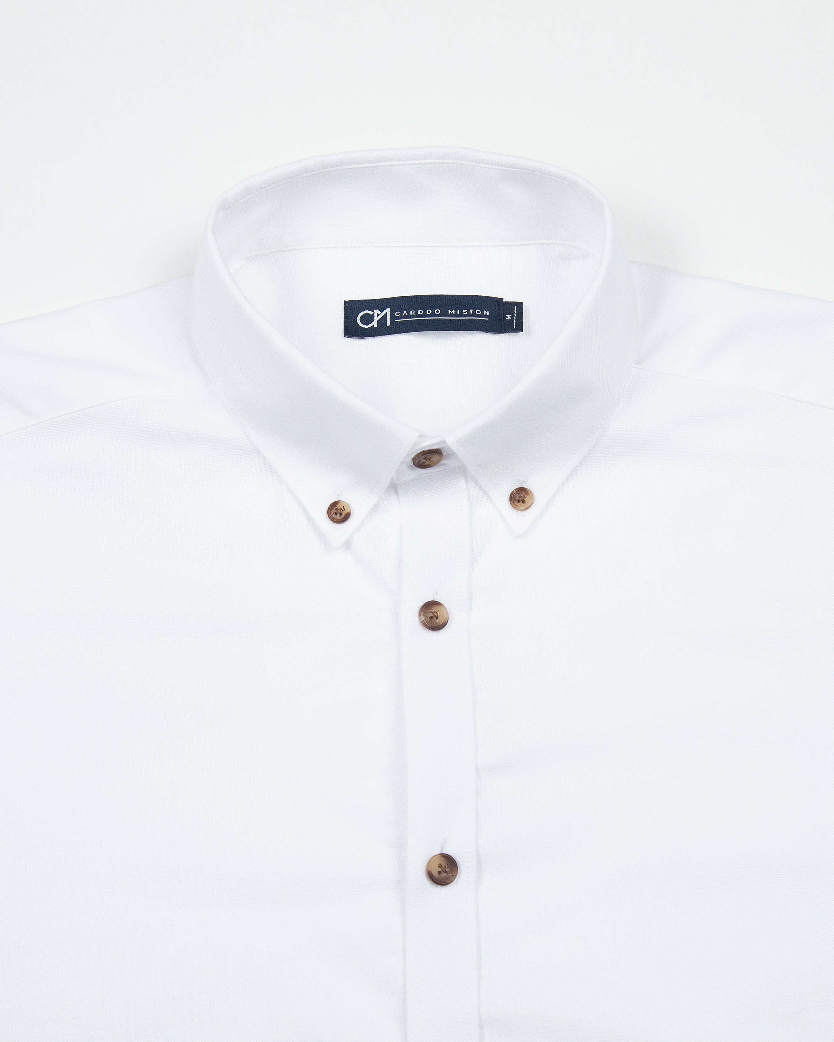 CAMISA OXFORD BOTÓN NACAR ALGODÓN BLANCO_01396
