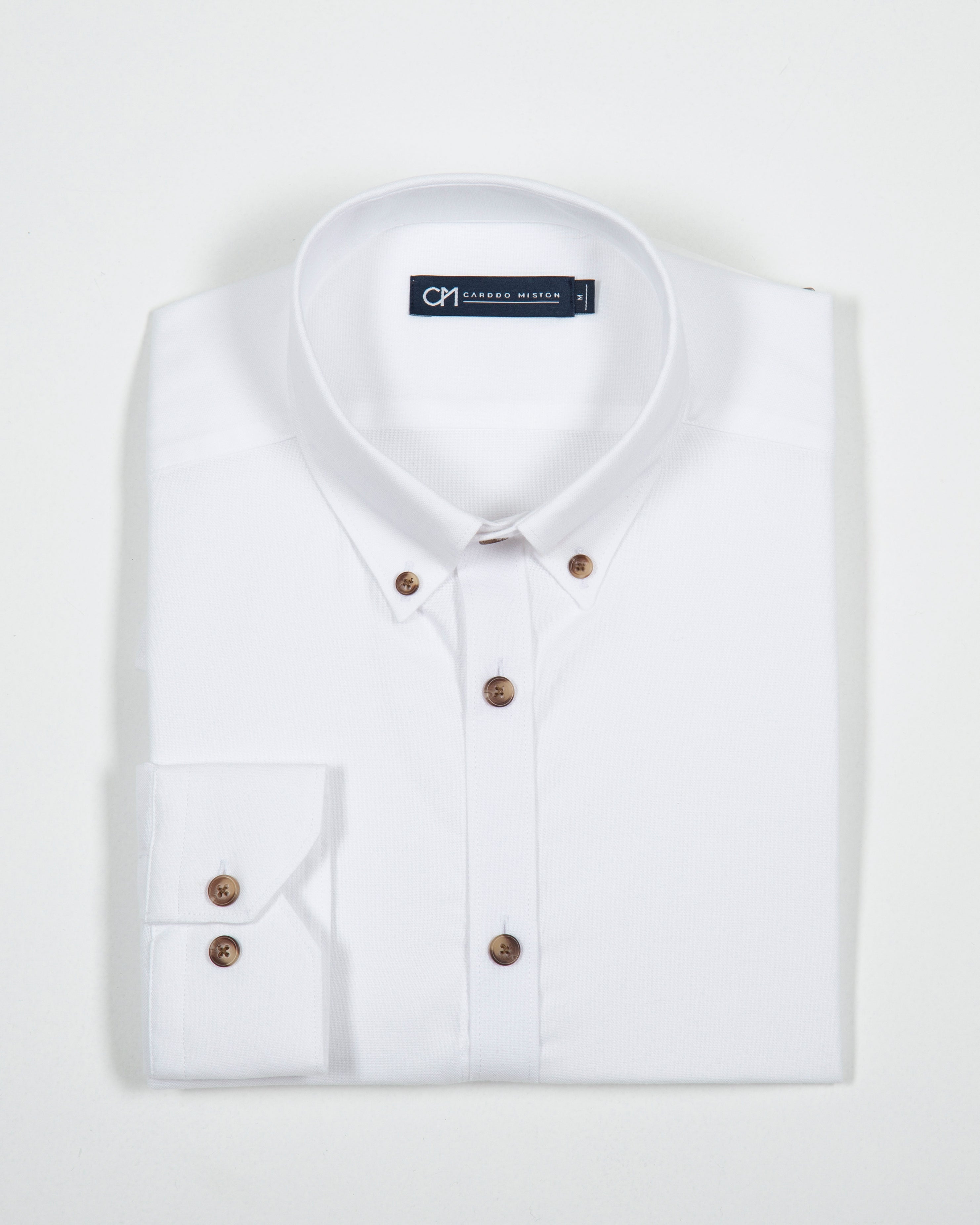 CAMISA OXFORD BOTÓN NACAR ALGODÓN BLANCO_01396