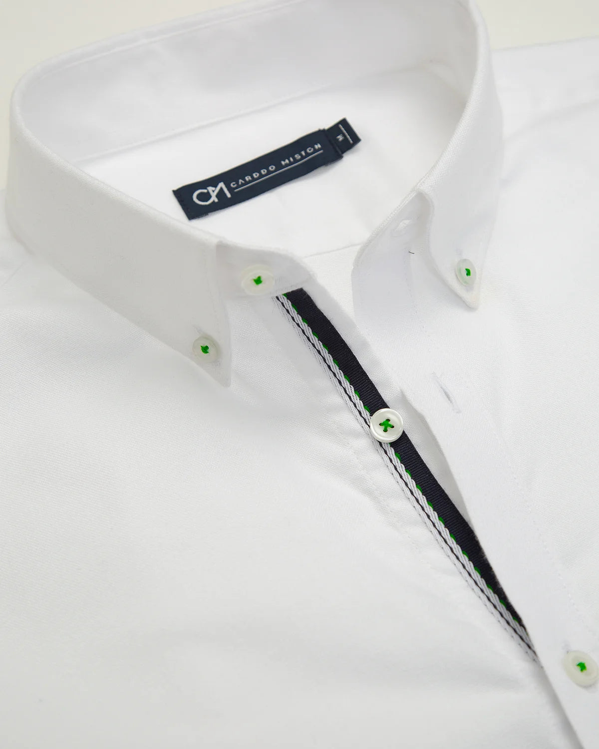 CAMISA OXFORD HILADILLO CAPRI ALGODÓN BLANCO_01437