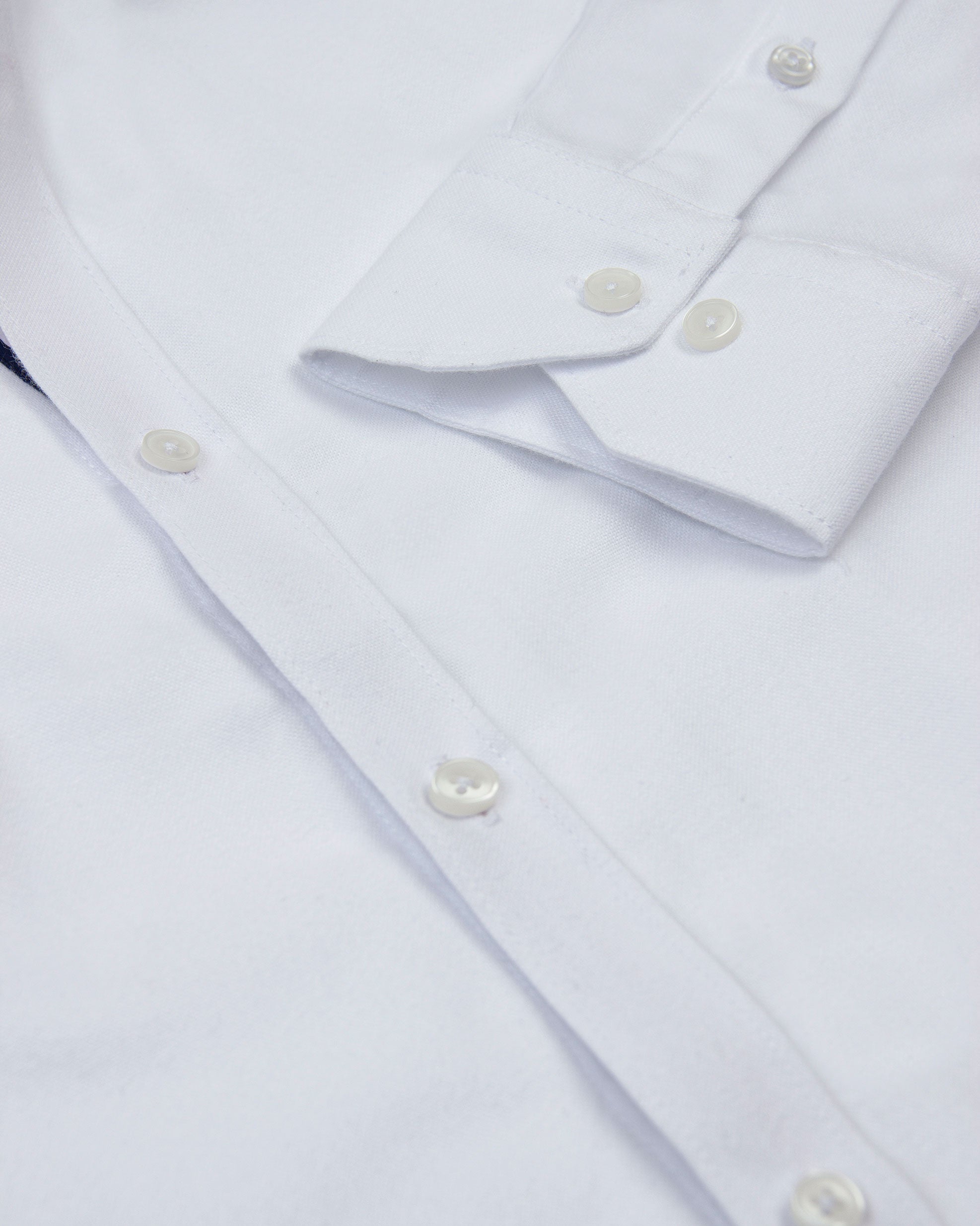 CAMISA OXFORD HILADILLO FRANCE ALGODÓN BLANCO_01441