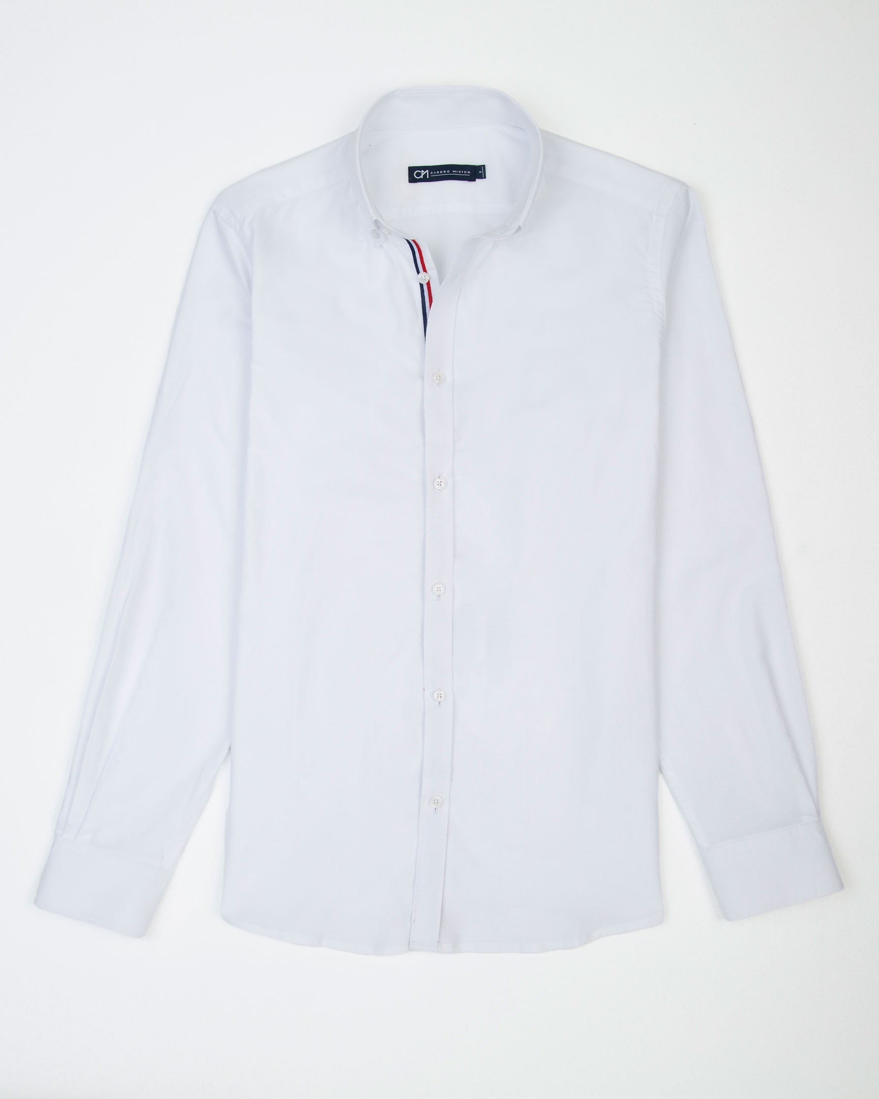 CAMISA OXFORD HILADILLO FRANCE ALGODÓN BLANCO_01441