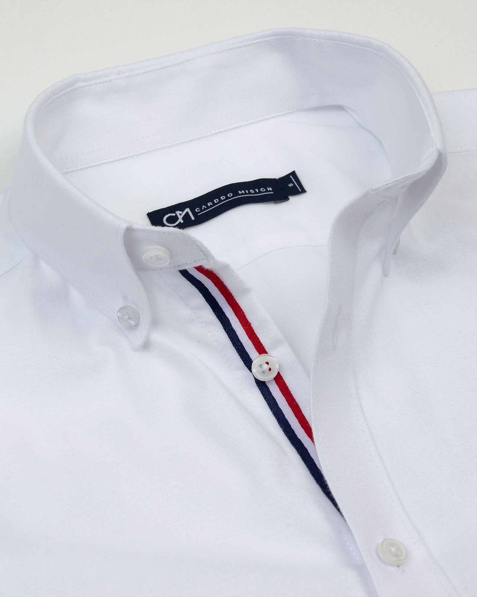 CAMISA OXFORD HILADILLO FRANCE ALGODÓN BLANCO_01441
