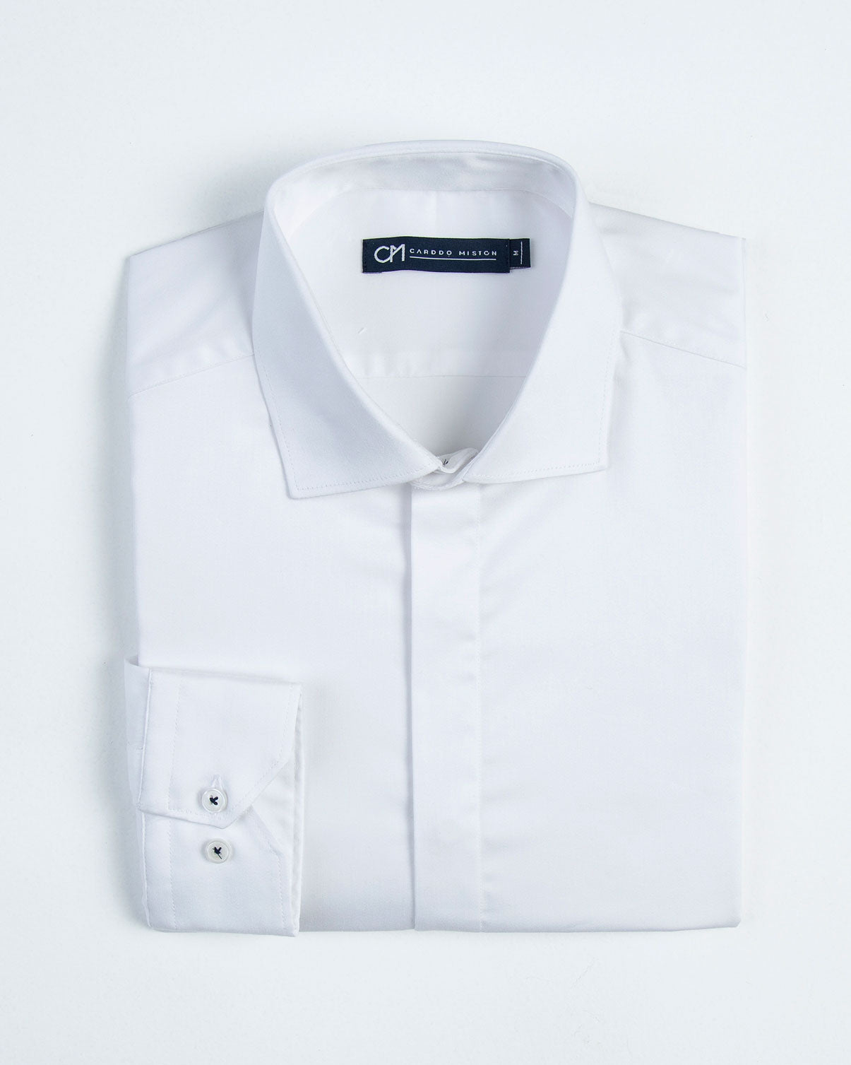 CAMISA PECHERA OCULTA ALGODÓN STRETCH BLANCO_01430