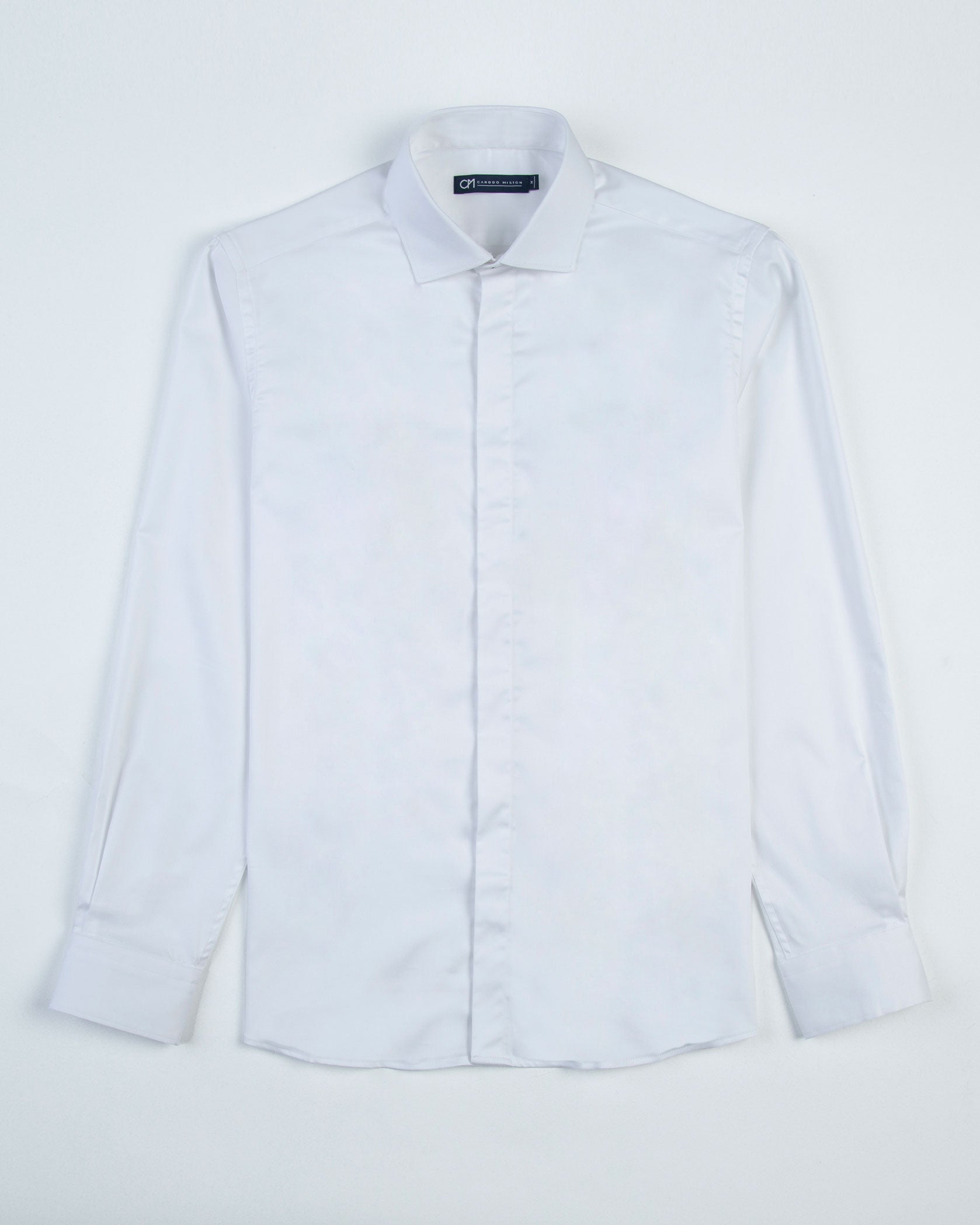 CAMISA PECHERA OCULTA ALGODÓN STRETCH BLANCO_01430