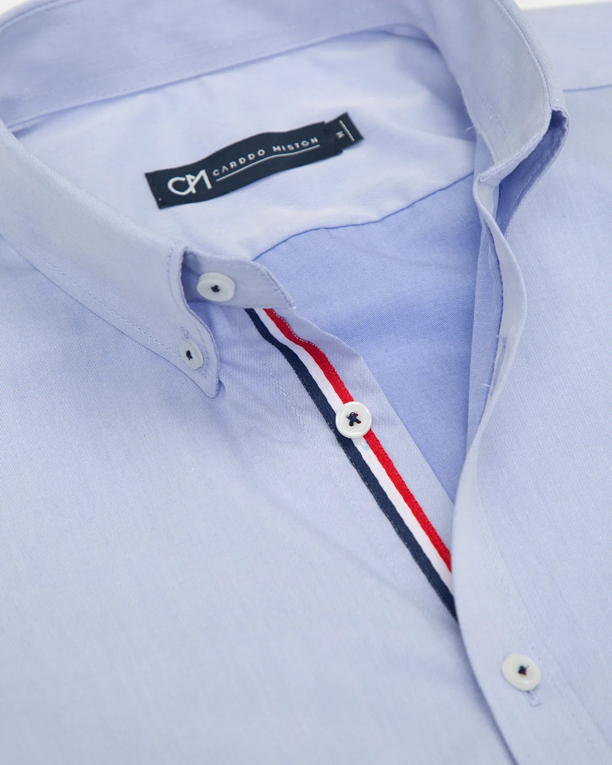CAMISA SARGA HILADILLO FRANCE ALGODÓN AZUL_01375