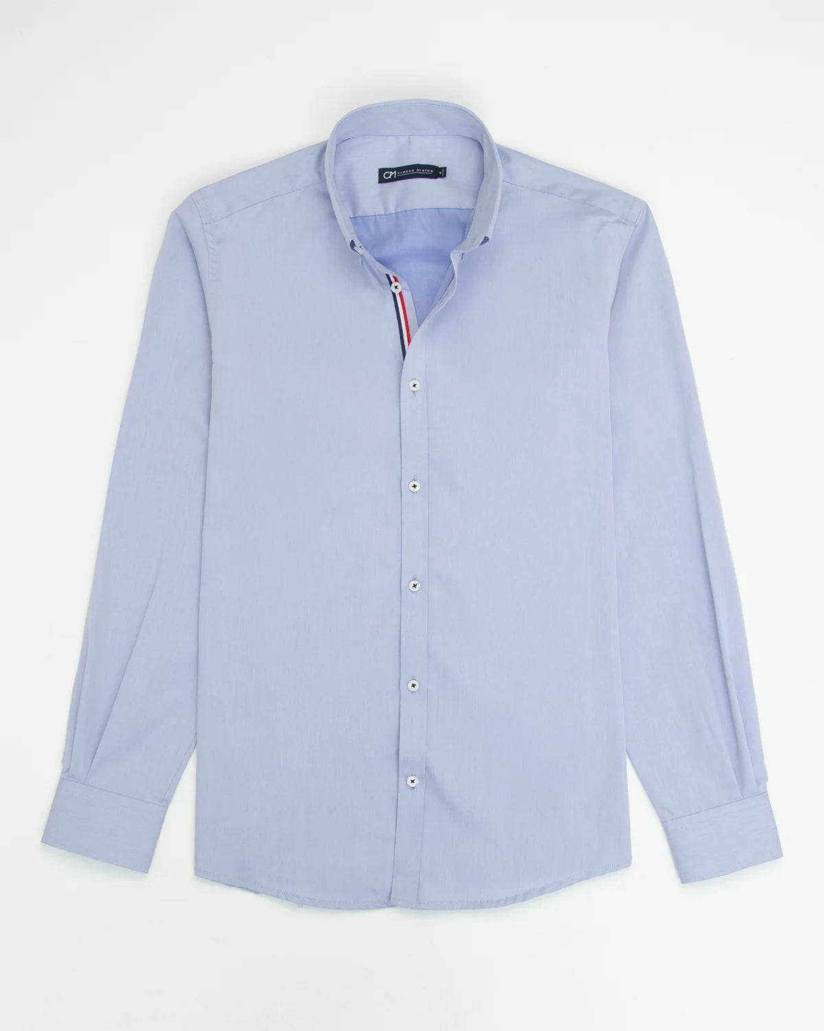 CAMISA SARGA HILADILLO FRANCE ALGODÓN AZUL_01375