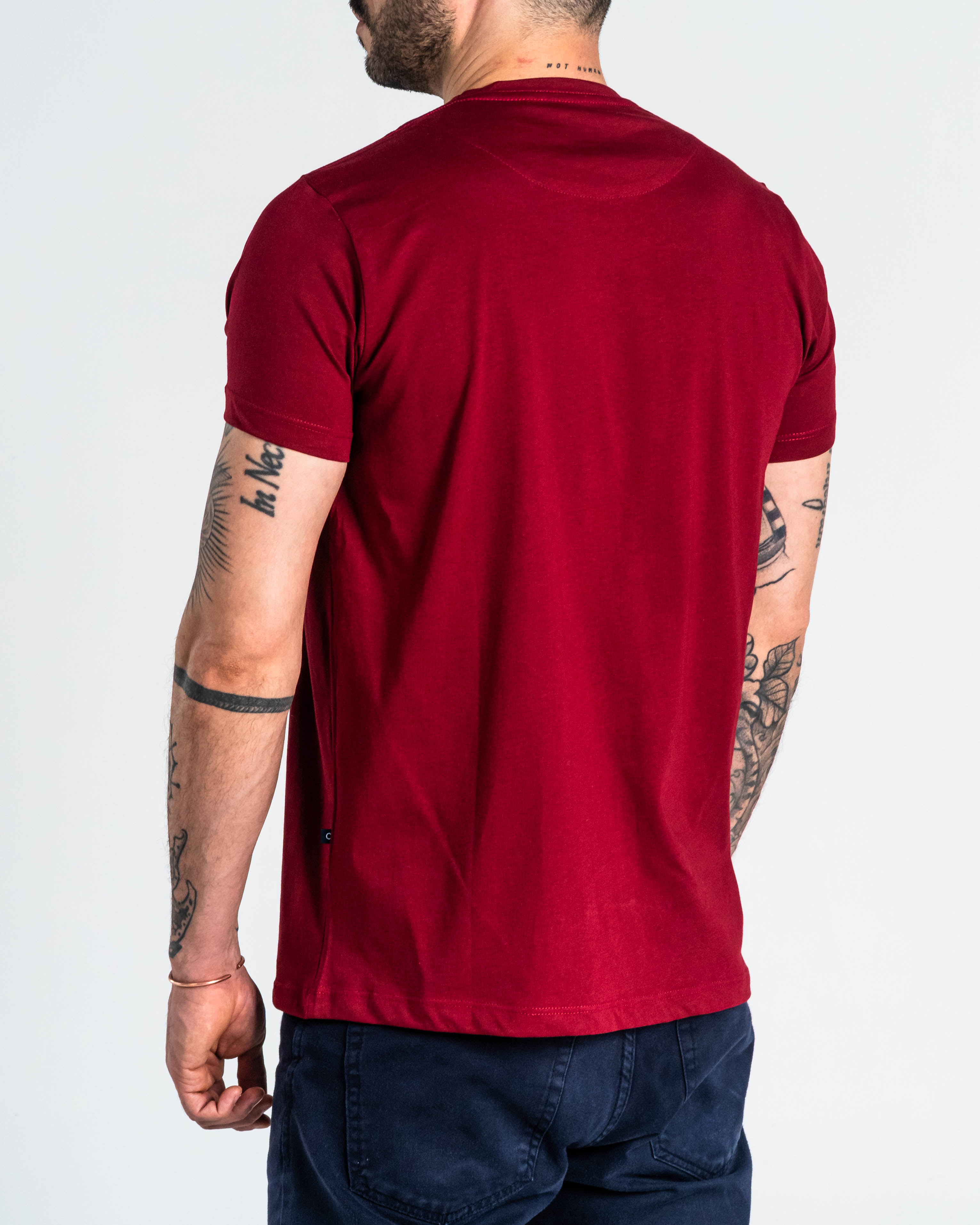 CAMISETA BÁSICA ALGODÓN ROJO CEREZA_04096