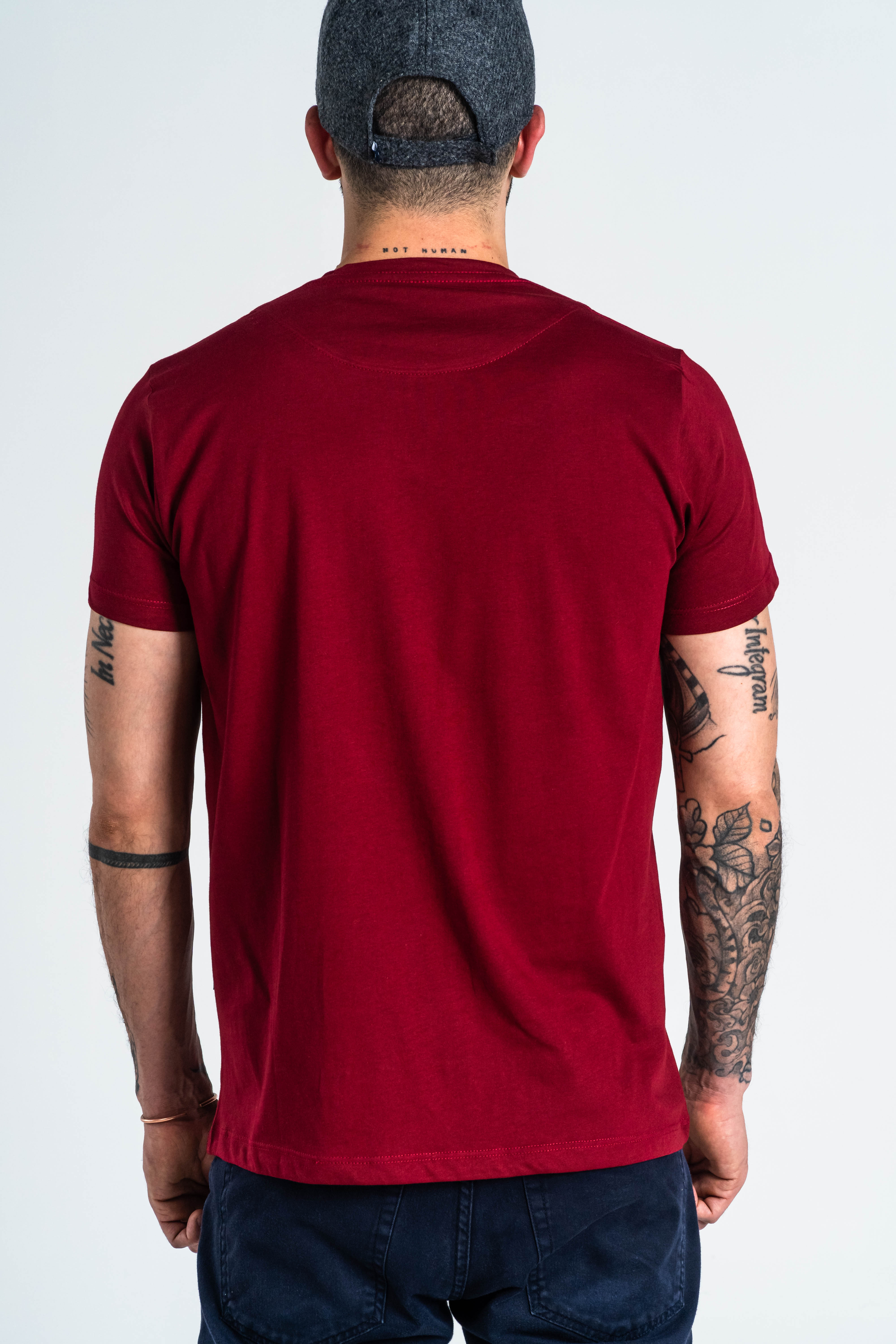 CAMISETA BÁSICA ALGODÓN ROJO CEREZA_04096