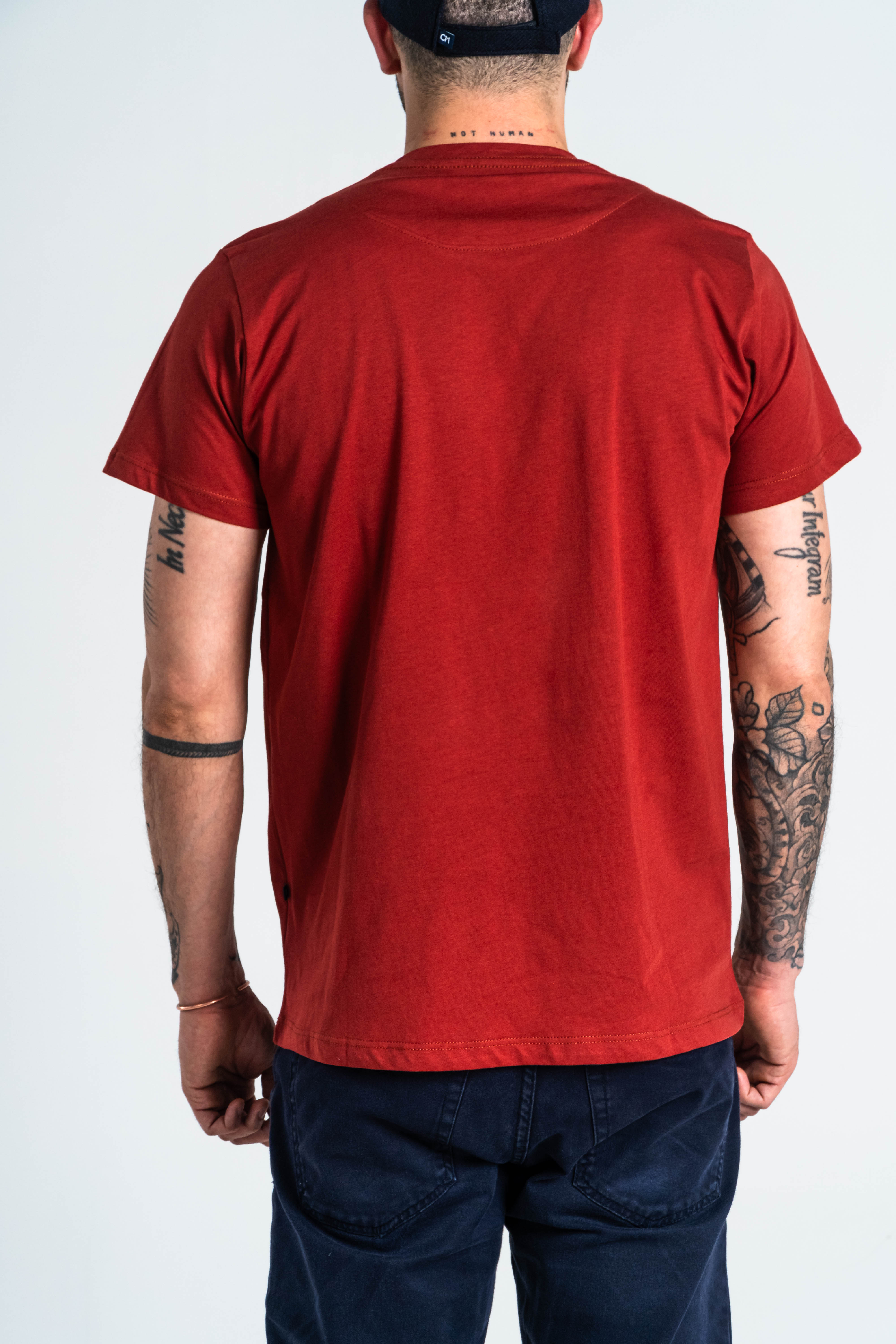 CAMISETA BÁSICA ALGODÓN TERRACOTA_04085