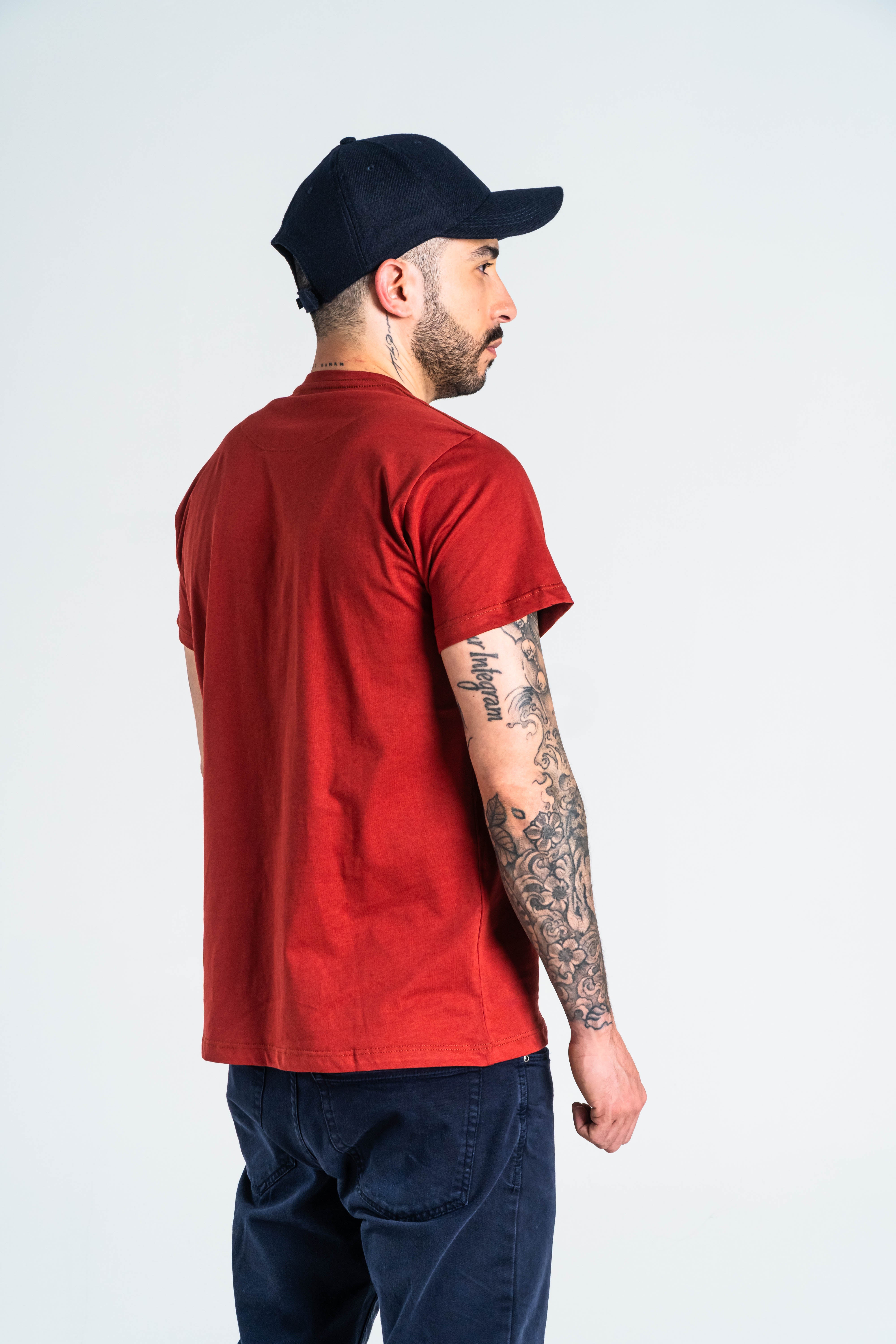 CAMISETA BÁSICA ALGODÓN TERRACOTA_04085