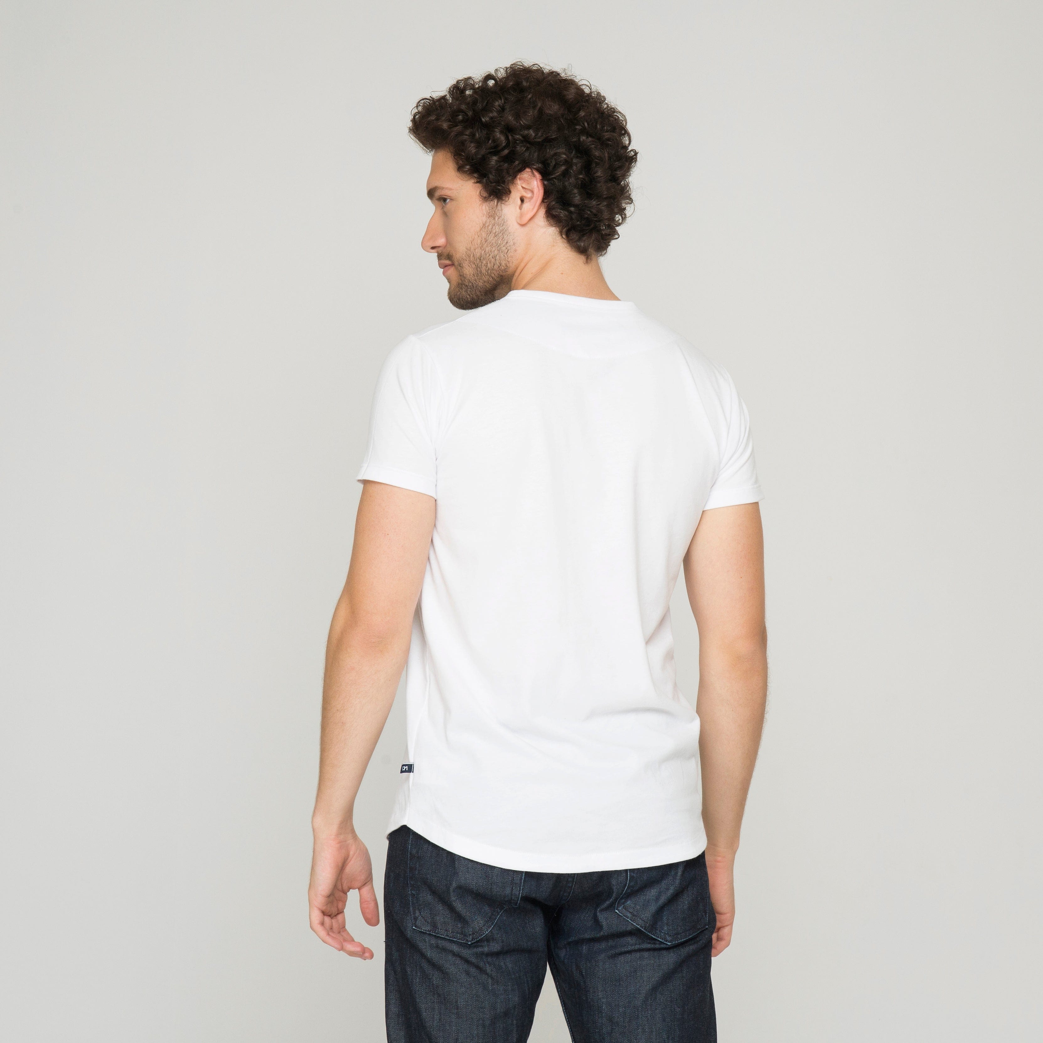 CAMISETA HENLEY ALGODÓN BLANCO_04110