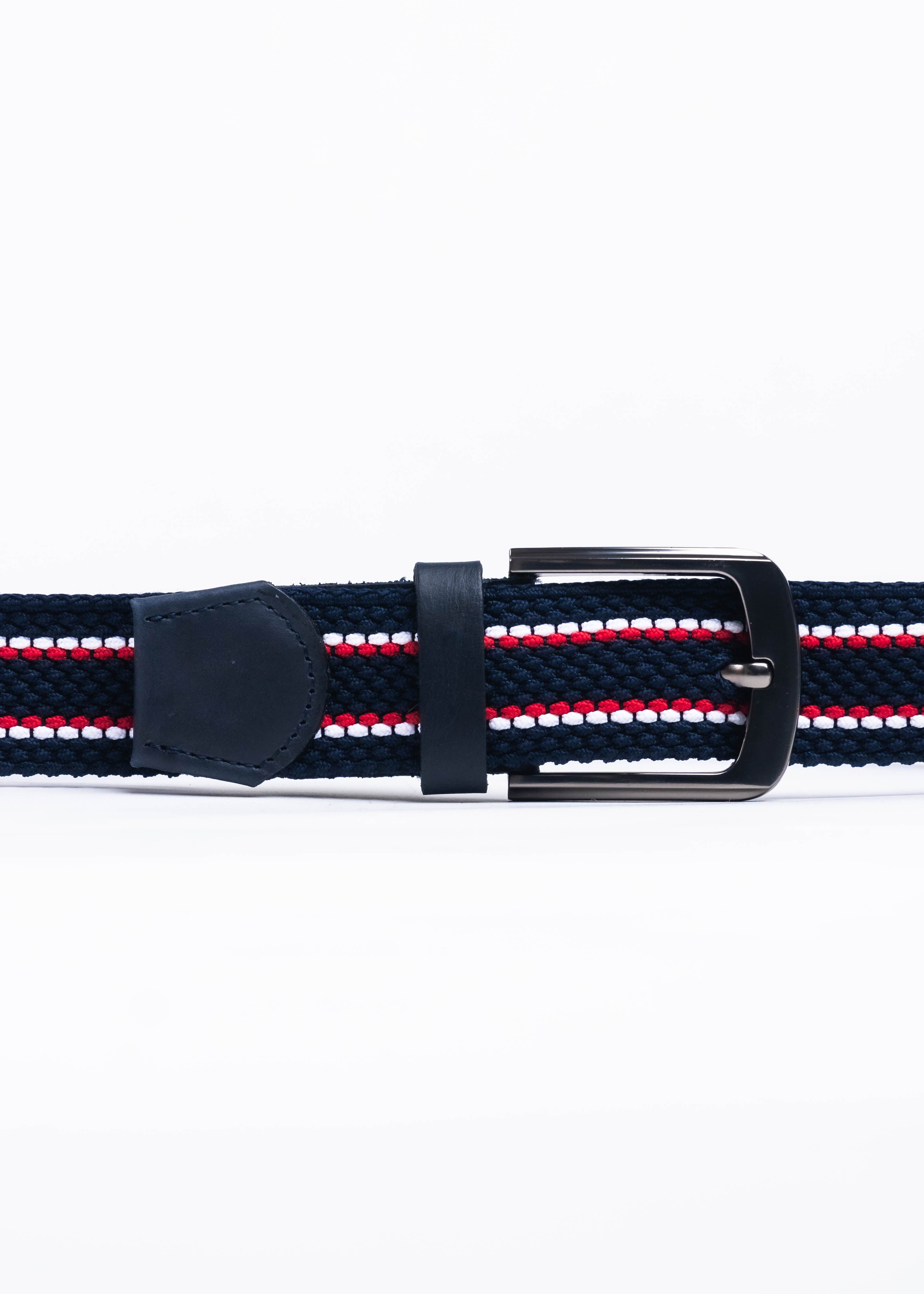 CINTURÓN REATA ELÁSTICO COLOR BLOCK BLANCO - ROJO_07026