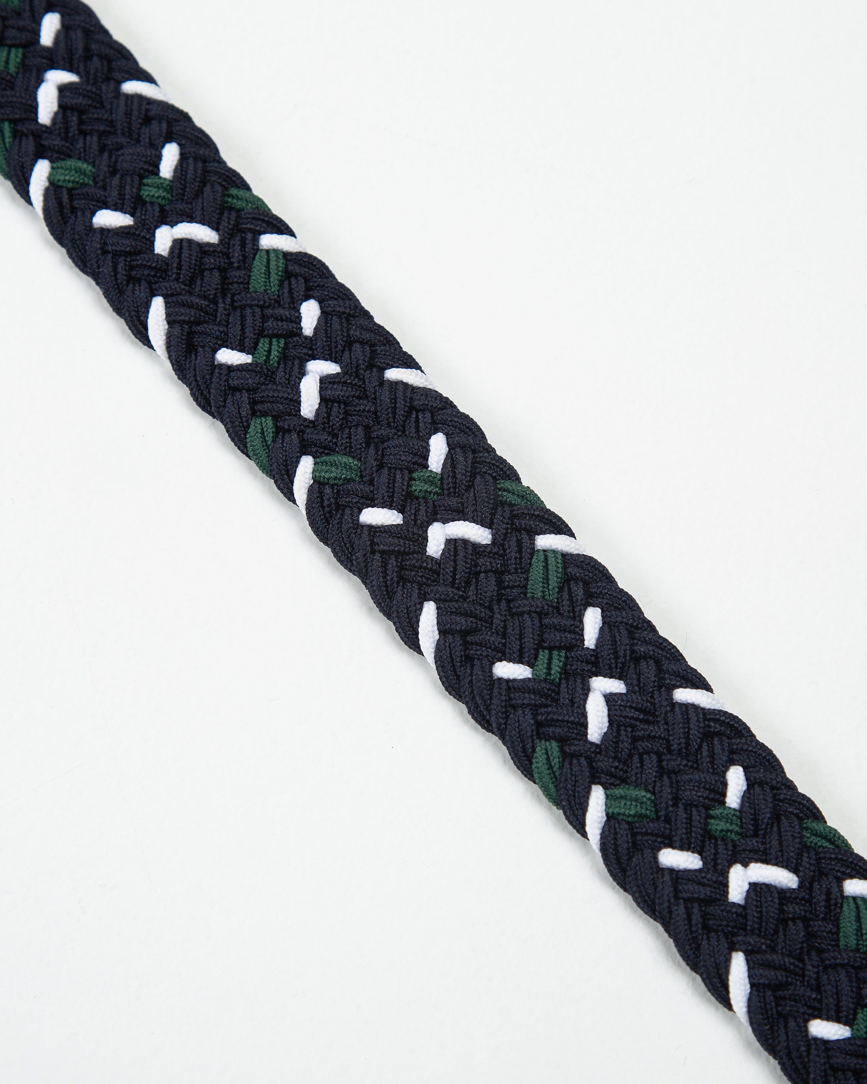 CINTURÓN TRENZADO ELÁSTICO COLOR BLOCK BLANCO - VERDE_07043