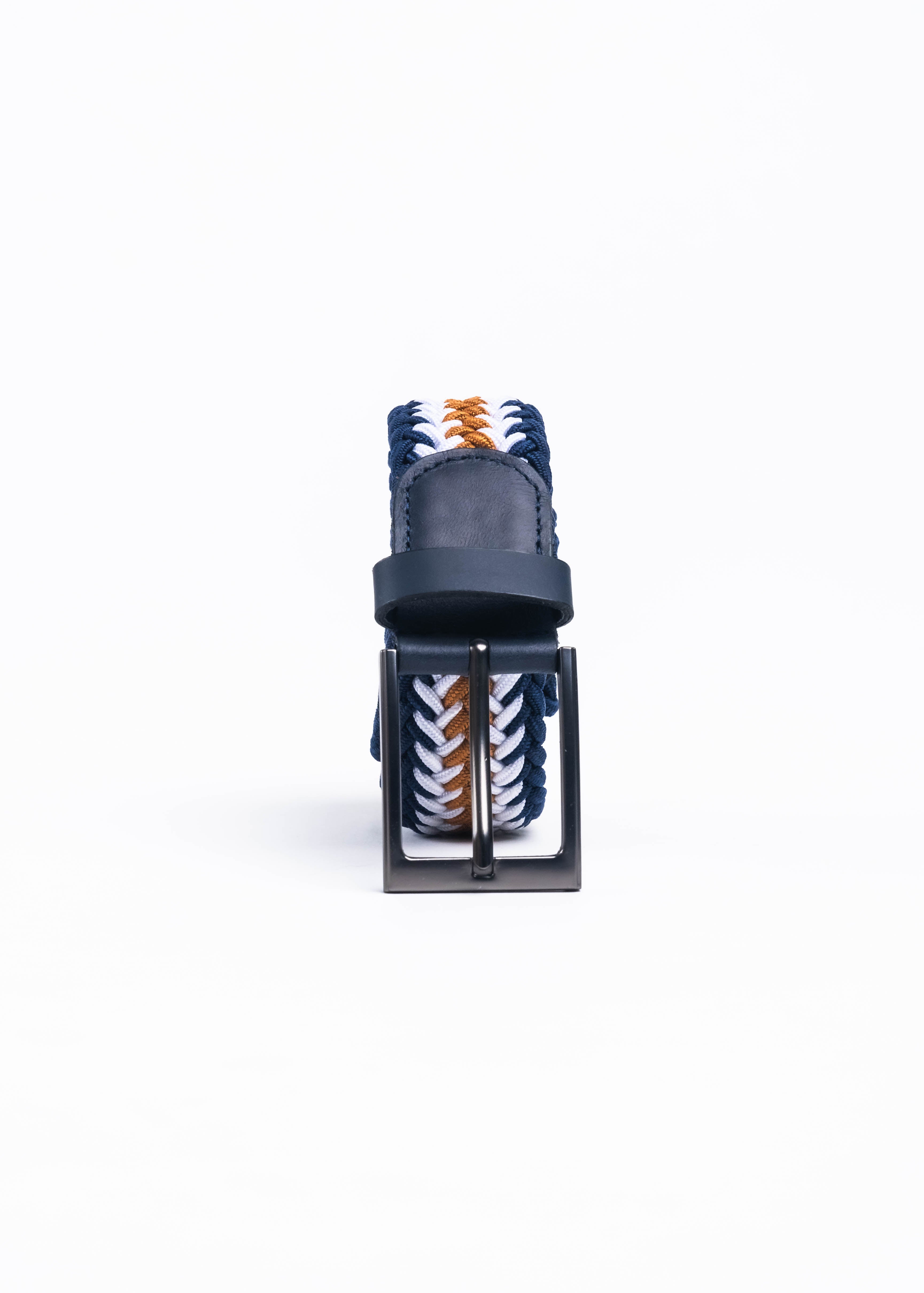 CINTURÓN TRENZADO ELÁSTICO ESPINA OCRE_07024