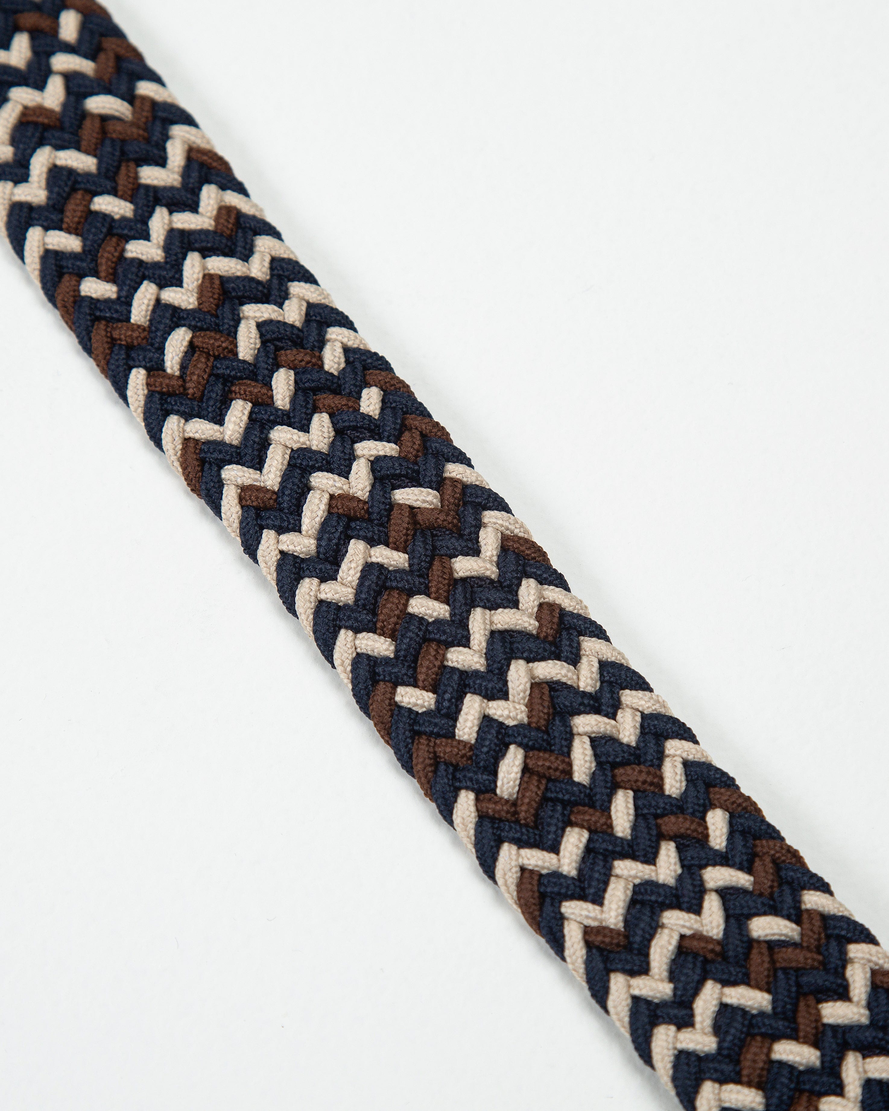 CINTURÓN TRENZADO ELÁSTICO KAKI - CHOCOLATE - AZUL_07045