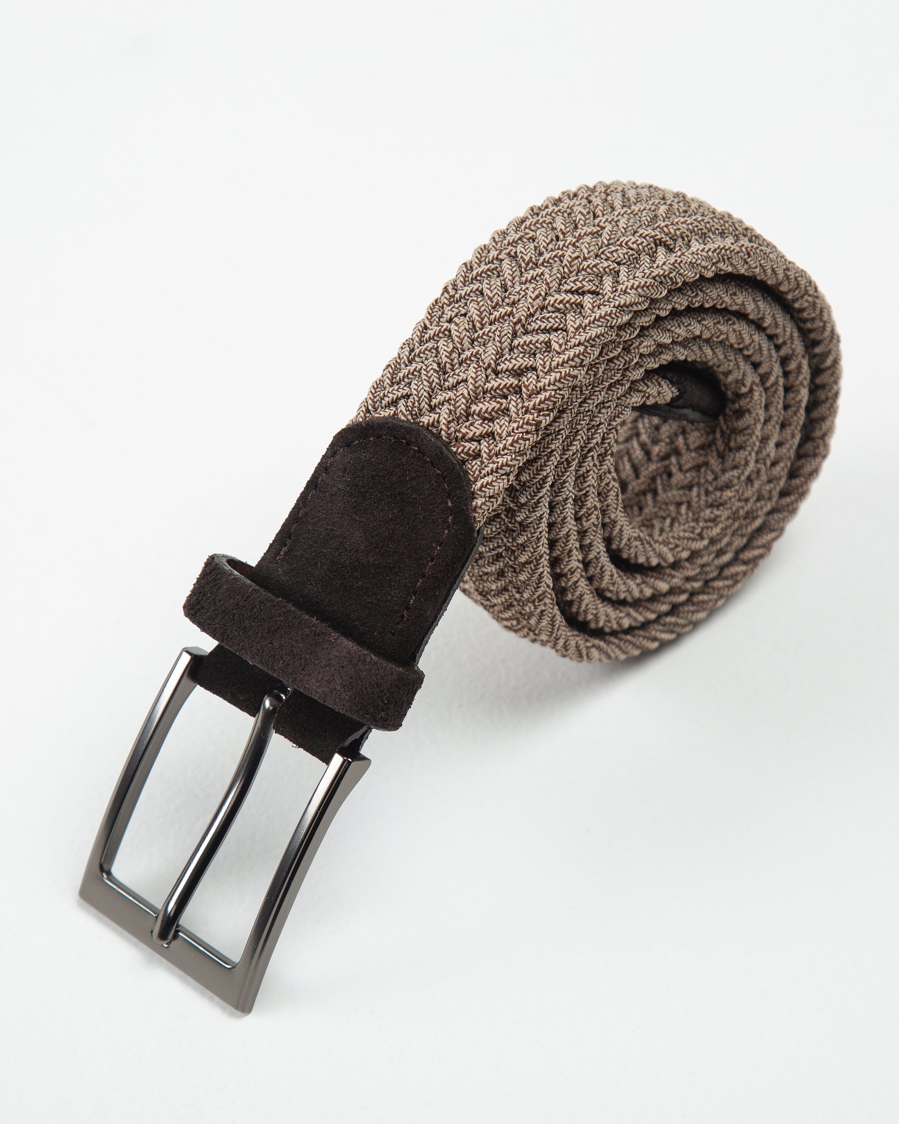 CINTURÓN TRENZADO ELÁSTICO SARGA KAKI_07046