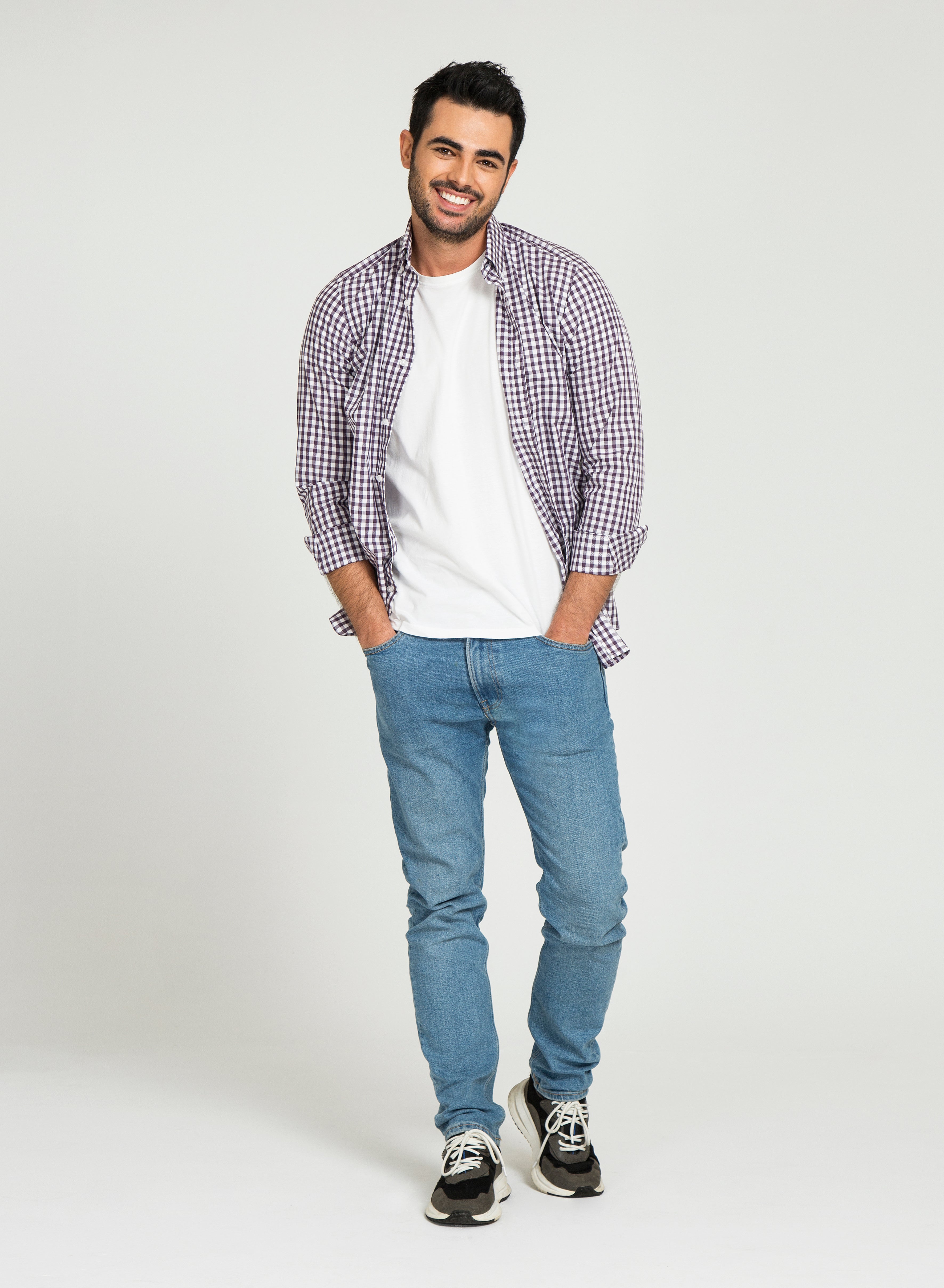 Camisa Cuadros Algodón Pima Uva