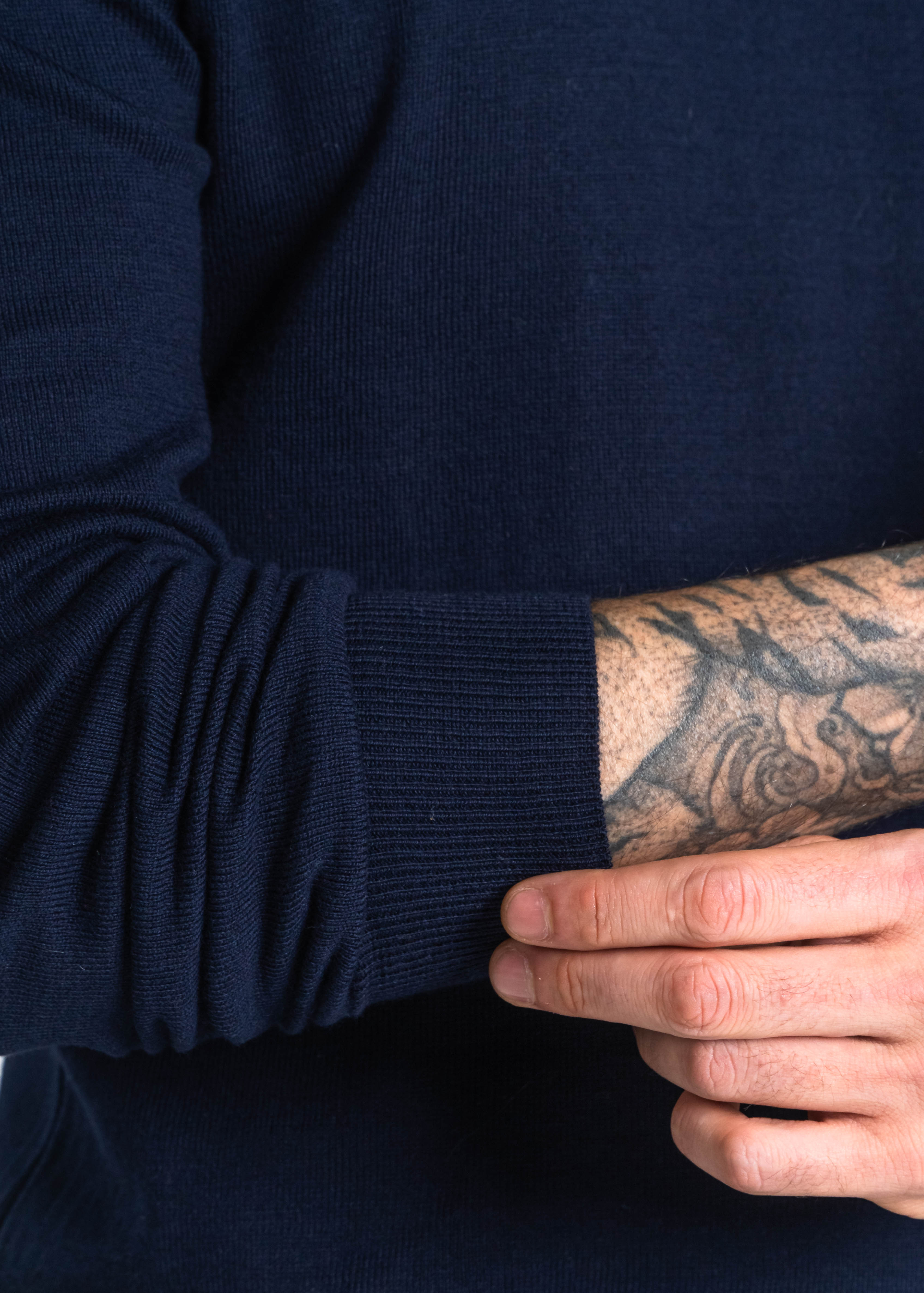 JERSEY CUELLO ALTO ALGODÓN AZUL OSCURO_02108
