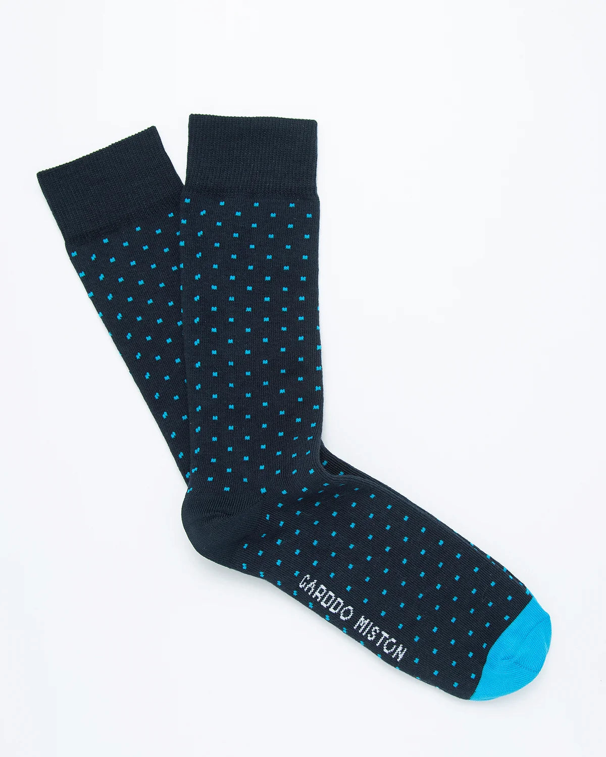 MEDIAS ALGODÓN CUADROS AZUL CLARO _08019