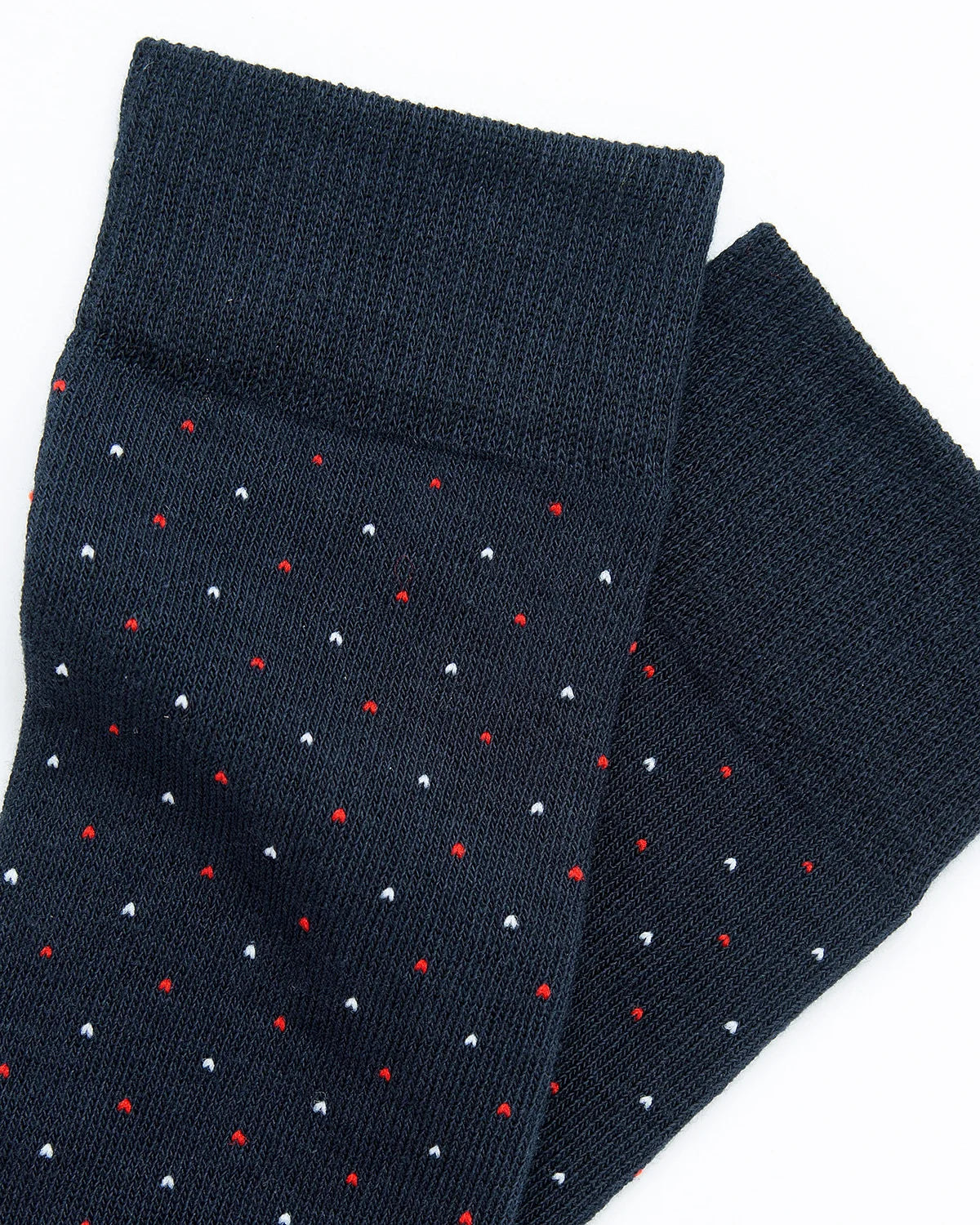 MEDIAS ALGODÓN MICROLUNARES BLANCO ROJO _08004