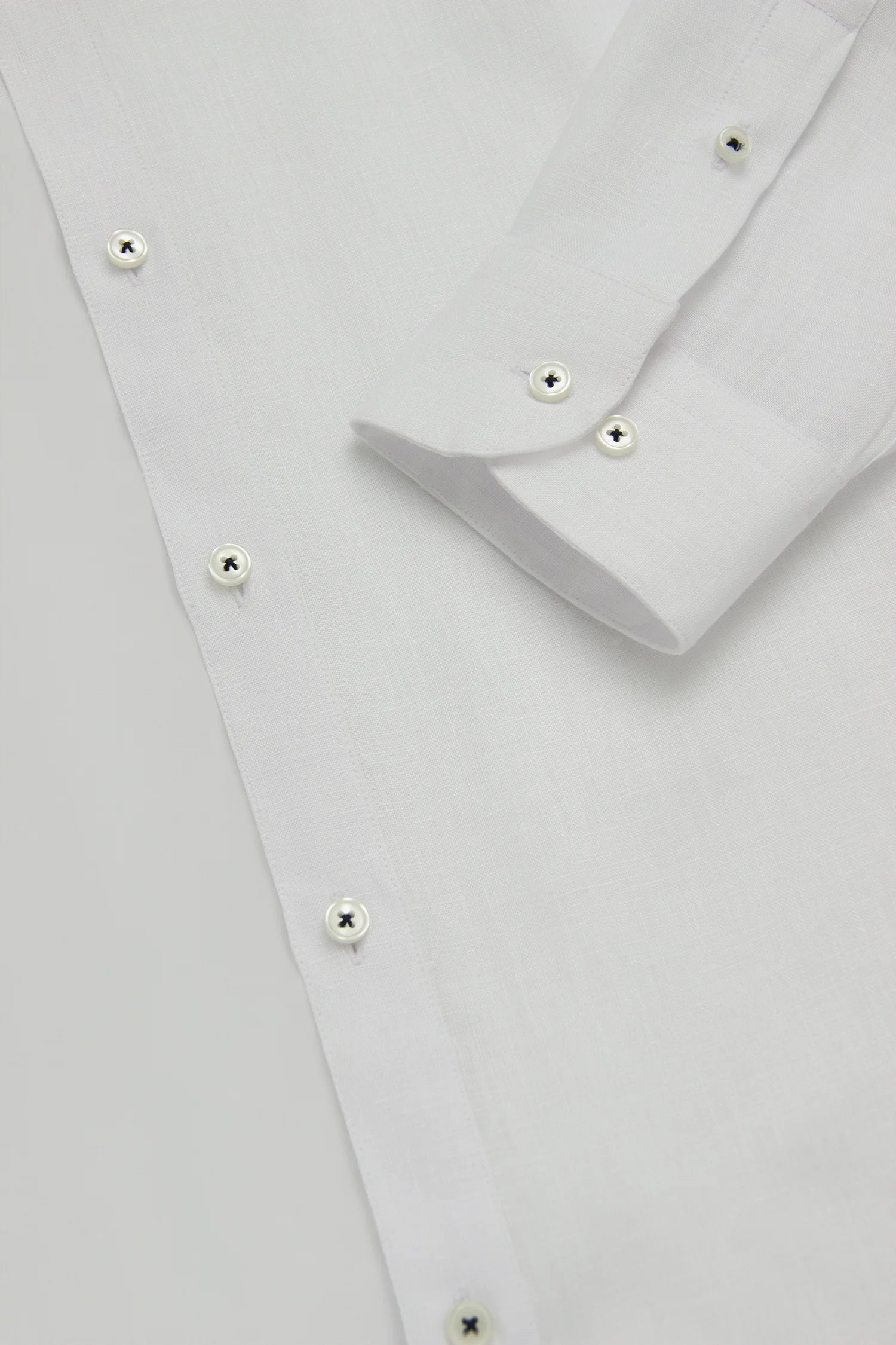 Camisa Button Down Lino Blanco