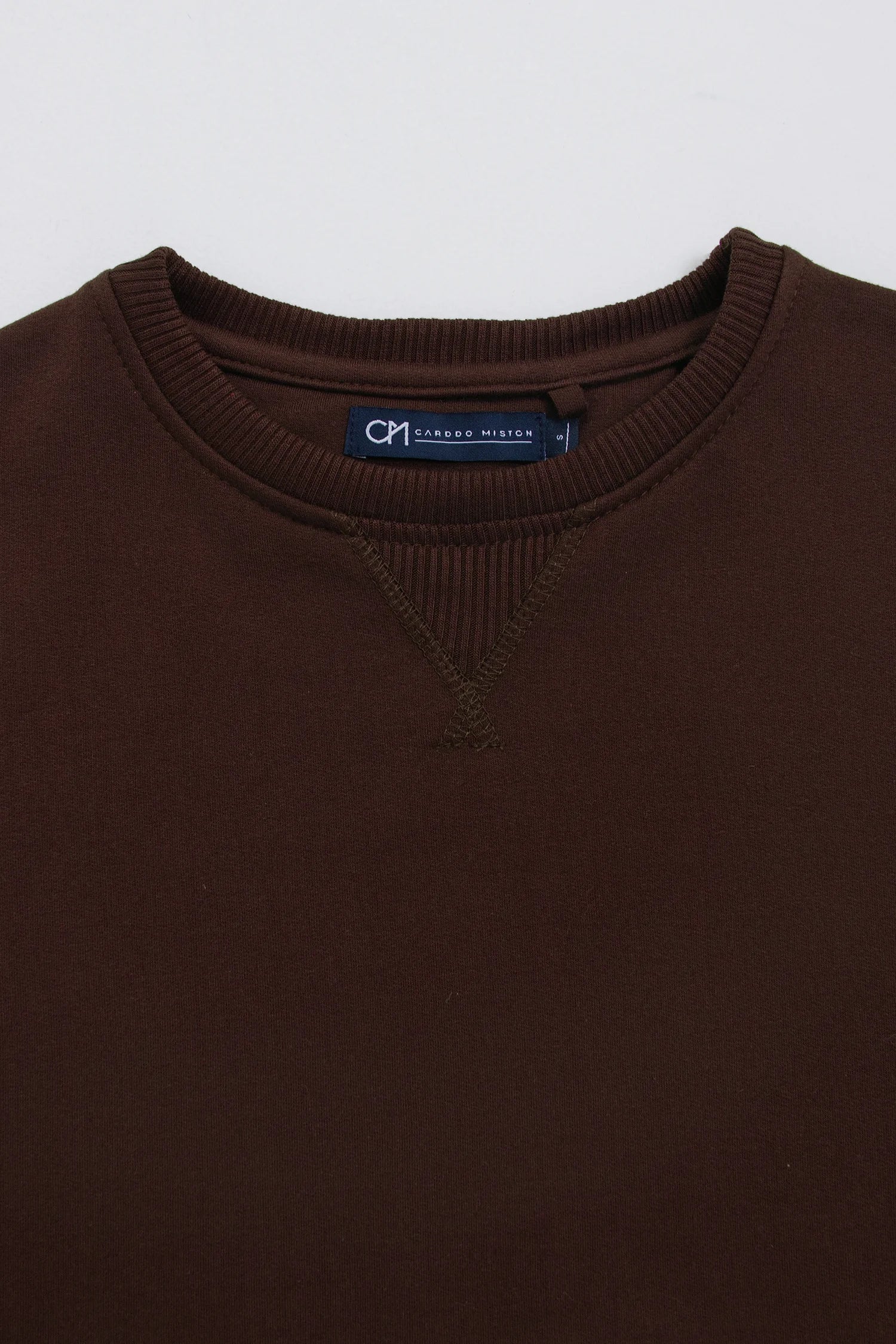 Crewneck Perchado Algodón Chocolate
