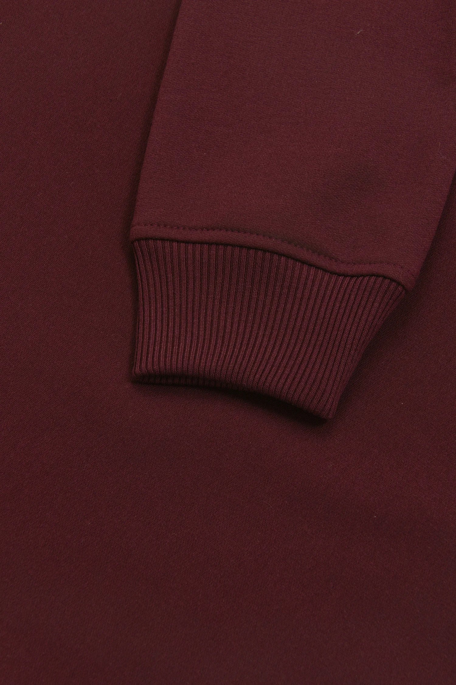 Crewneck Perchado Algodón Borgoña
