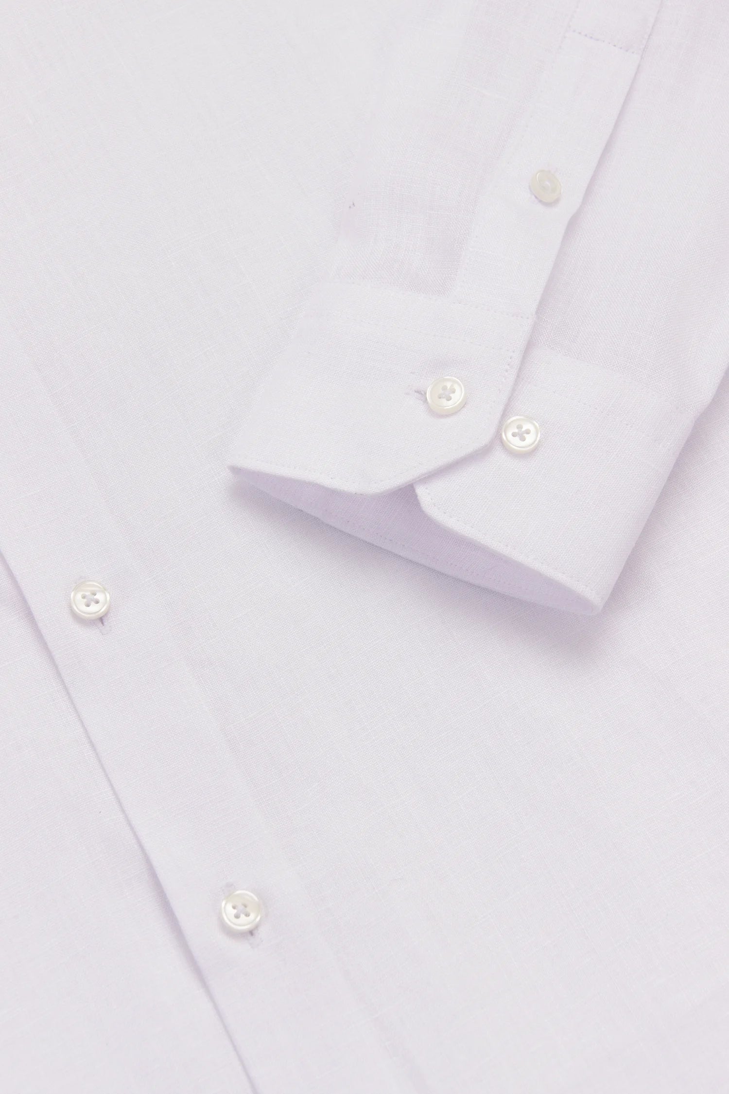 Camisa Button Under Lino Blanco