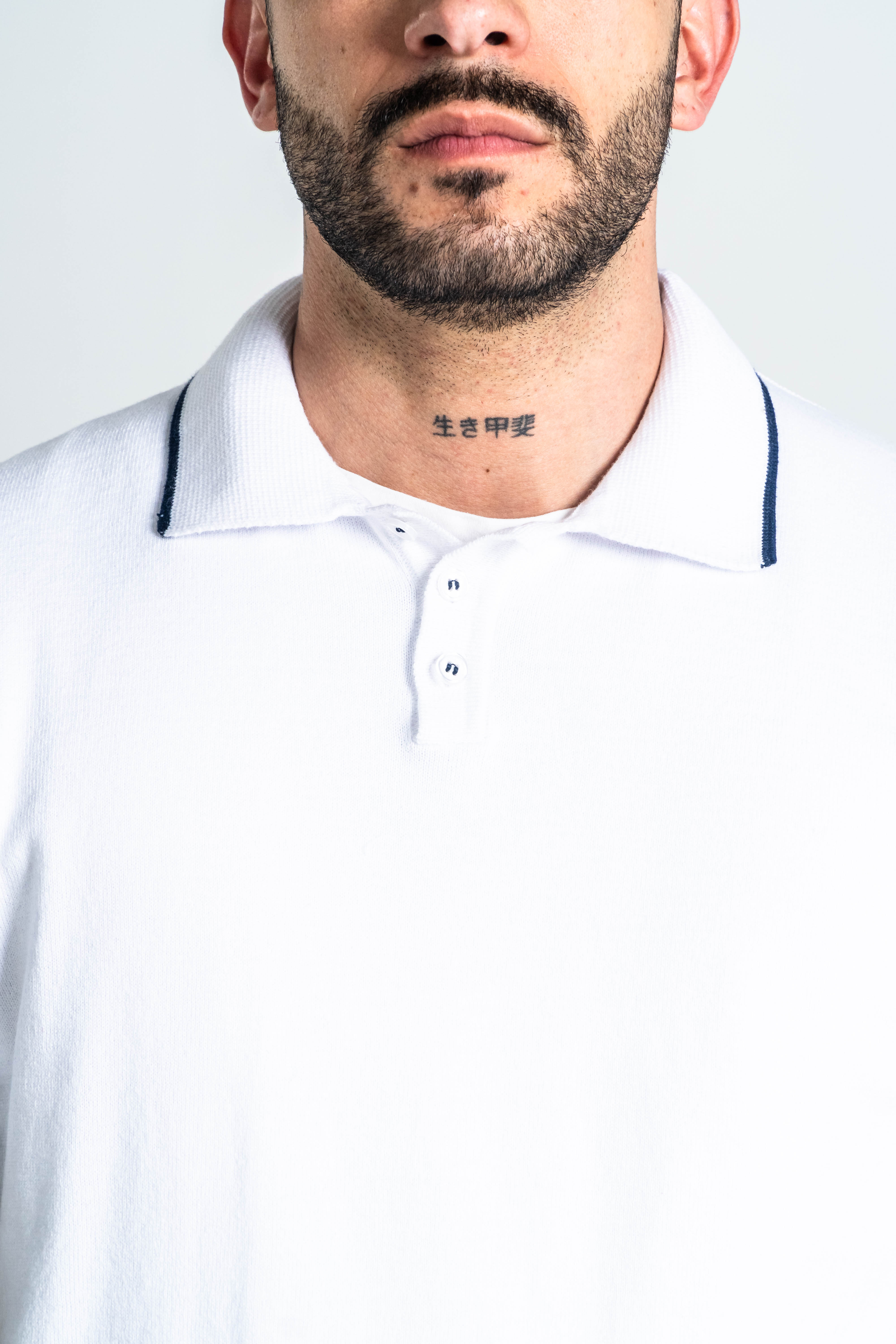 POLO PUNTO ALGODÓN BLANCO_02136