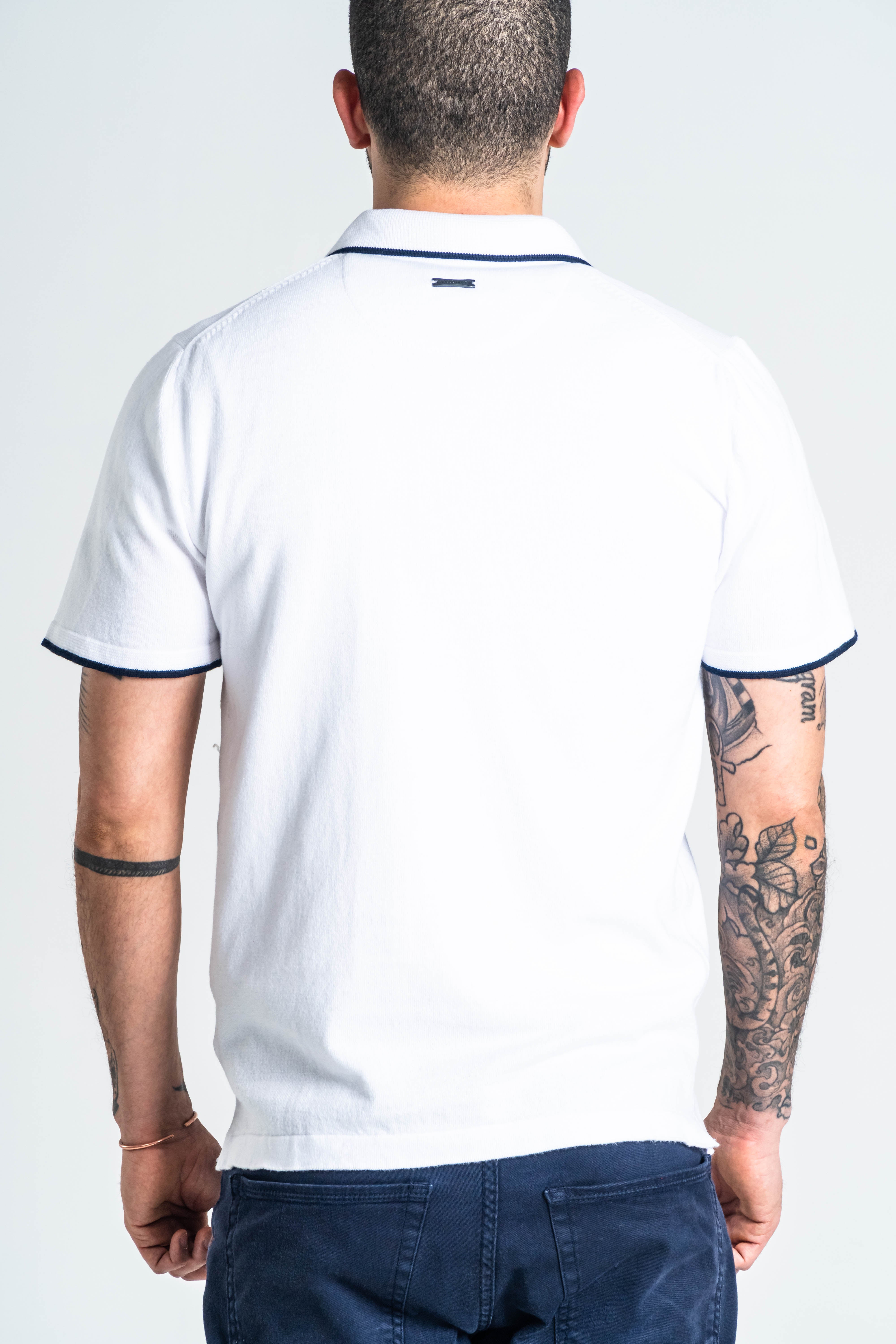 POLO PUNTO ALGODÓN BLANCO_02136