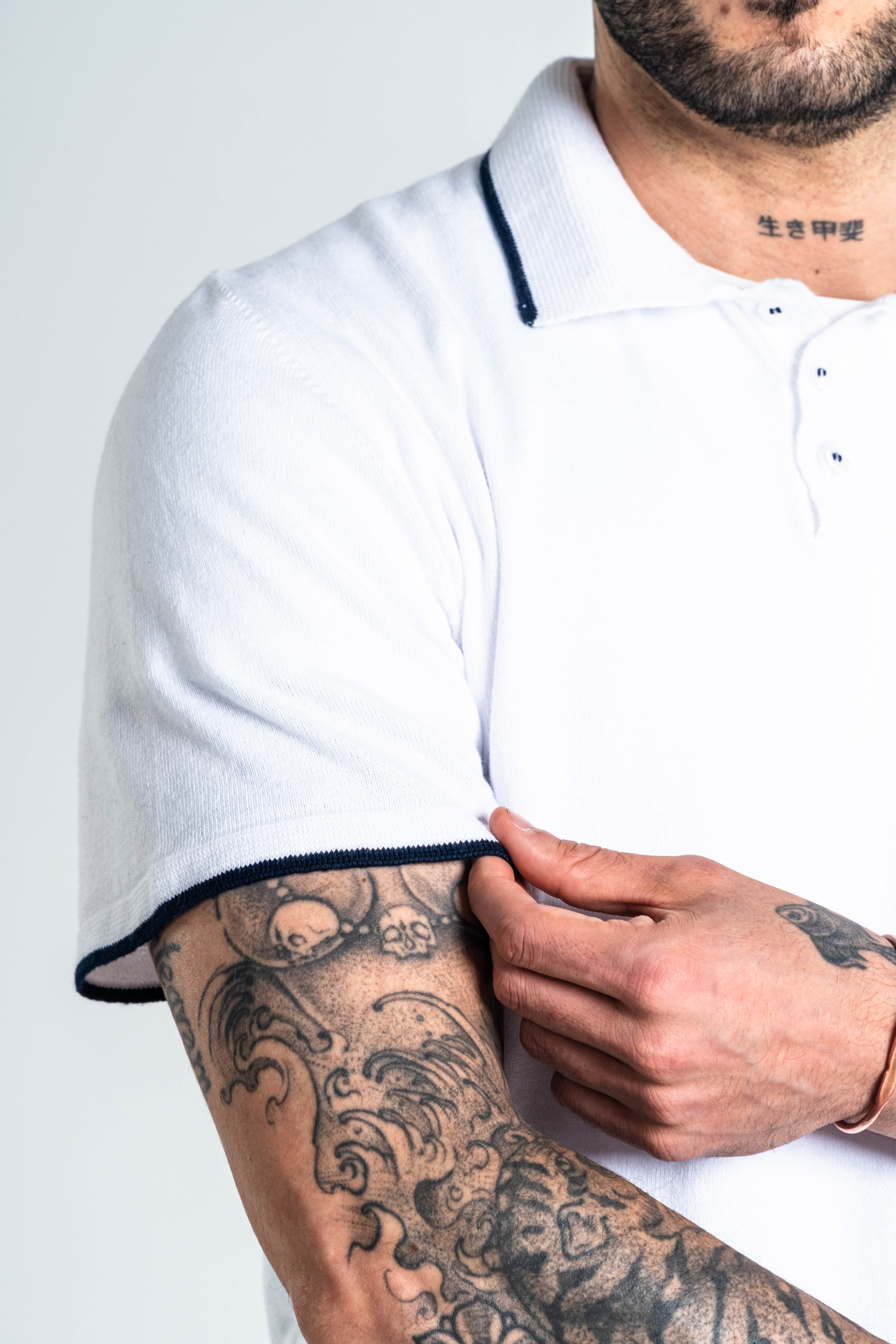 POLO PUNTO ALGODÓN BLANCO_02136