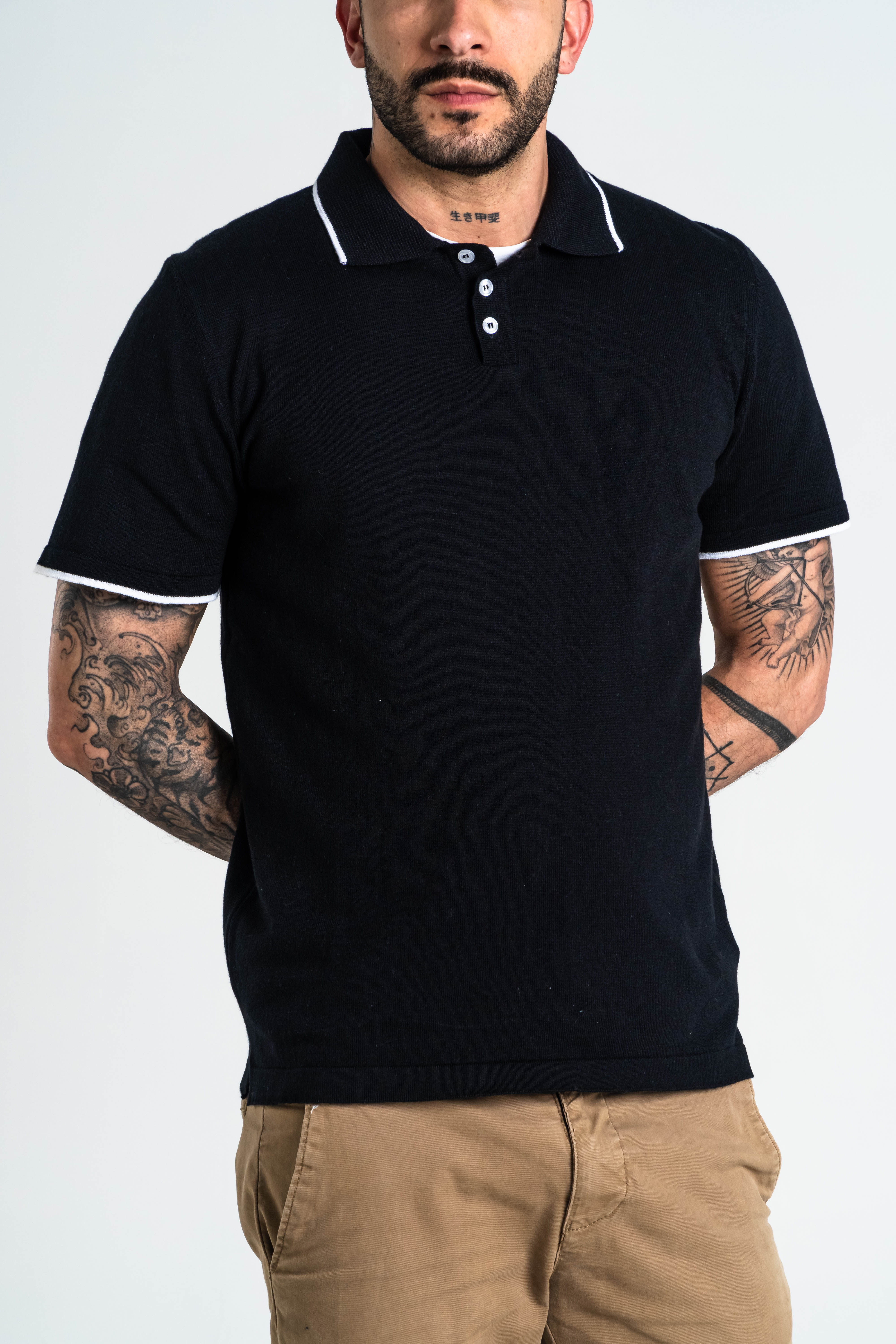 POLO PUNTO ALGODÓN NEGRO_02137