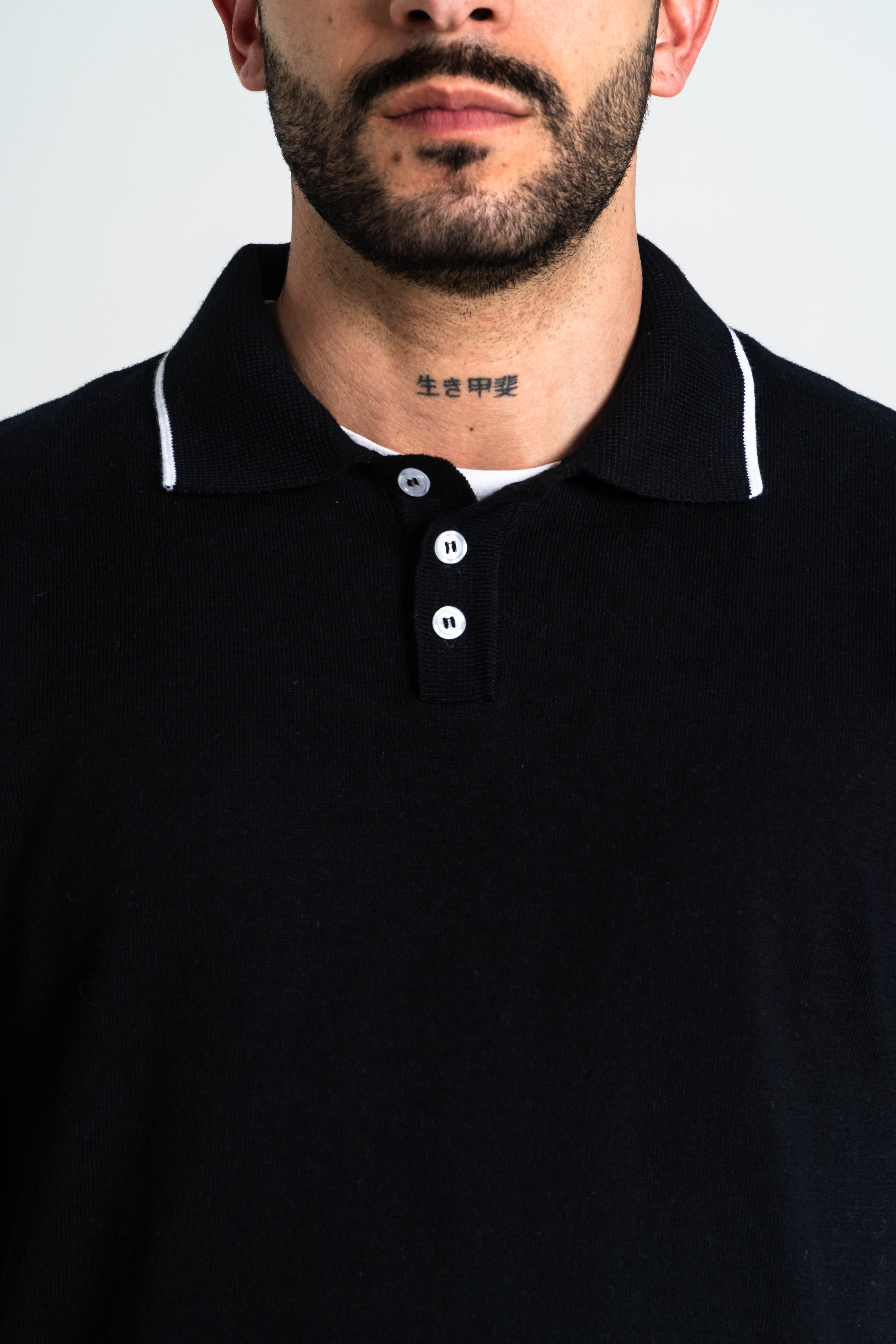 POLO PUNTO ALGODÓN NEGRO_02137