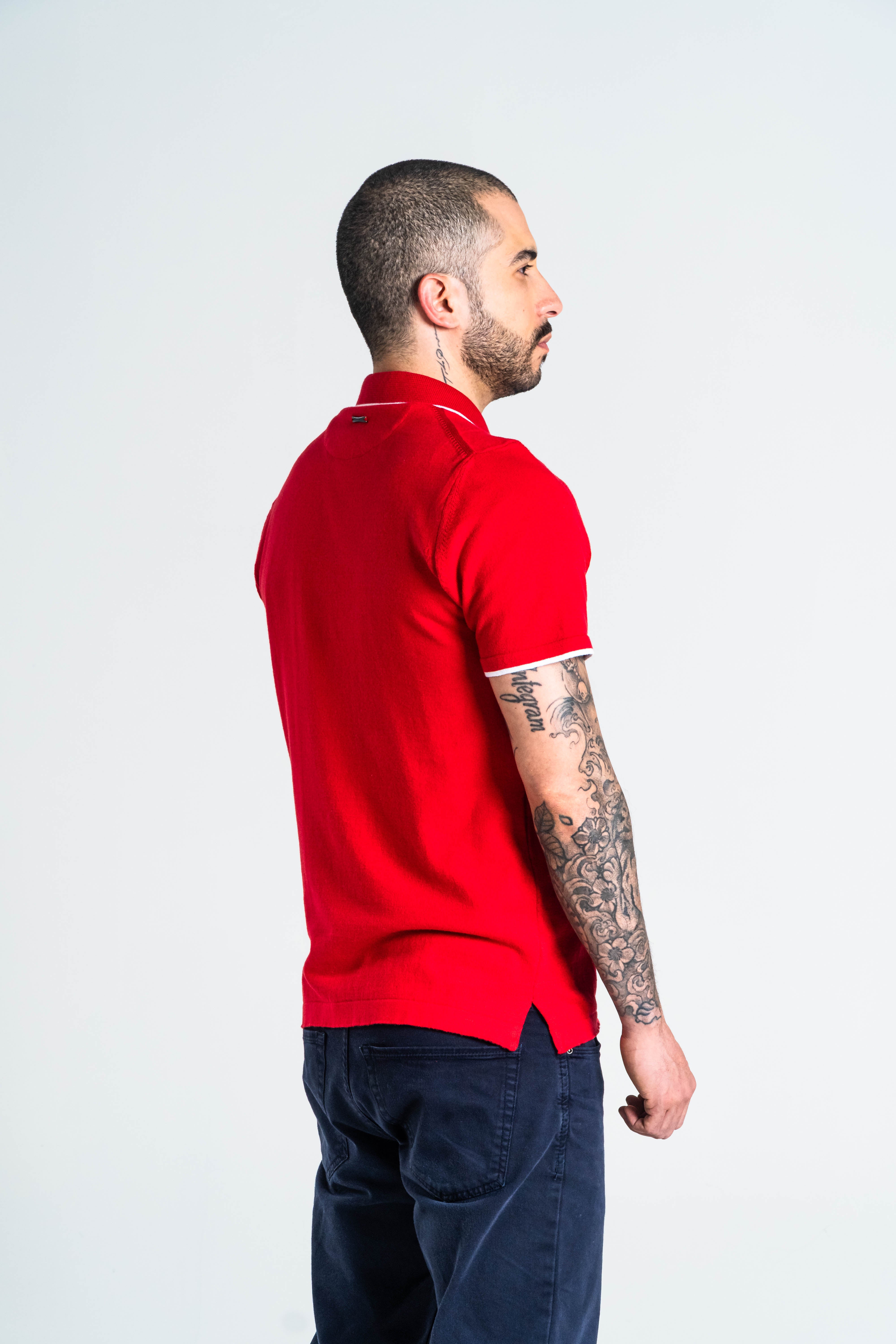 POLO PUNTO ALGODÓN ROJO_02134