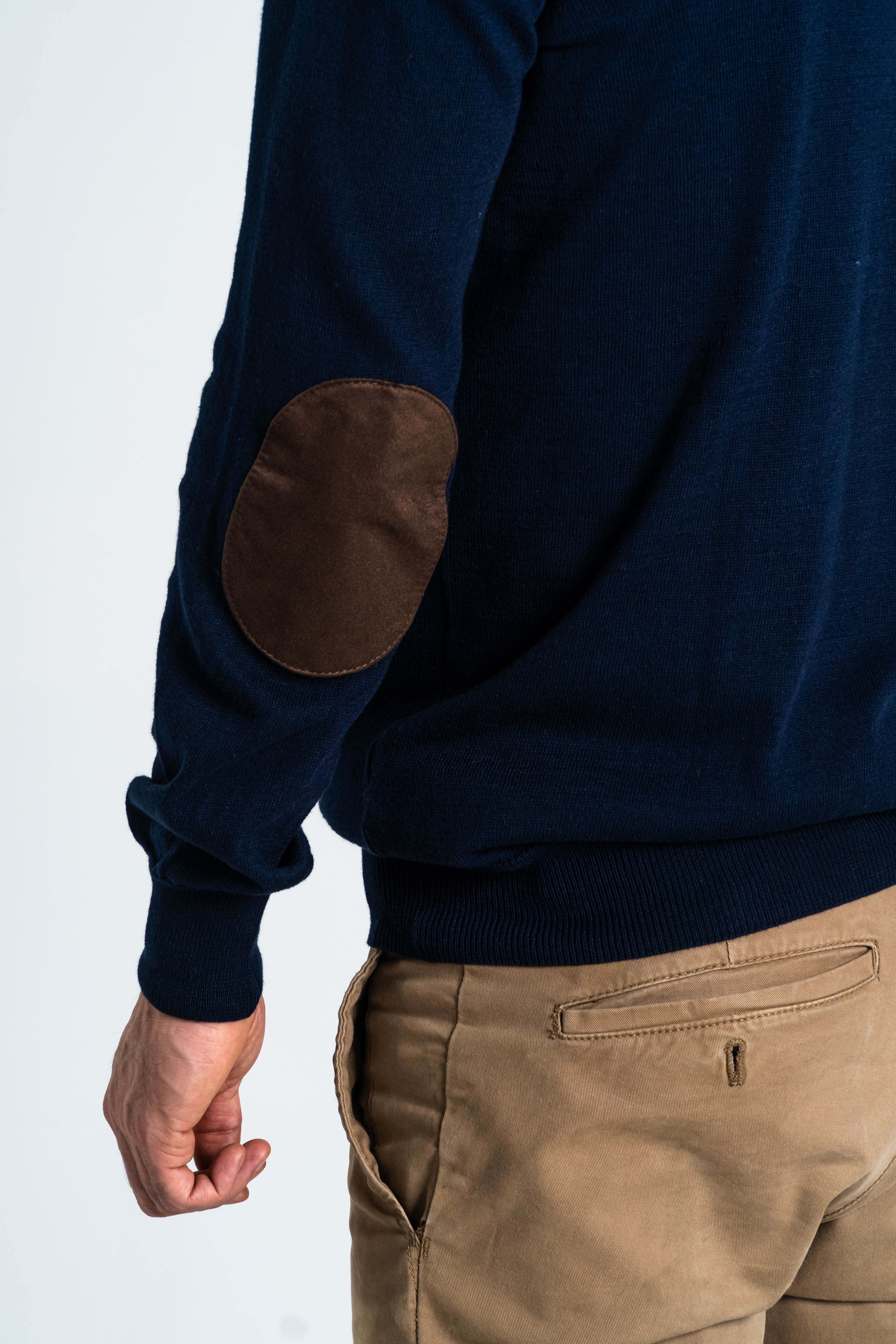 SACO CODERAS CUELLO V ALGODÓN AZUL OSCURO_02132