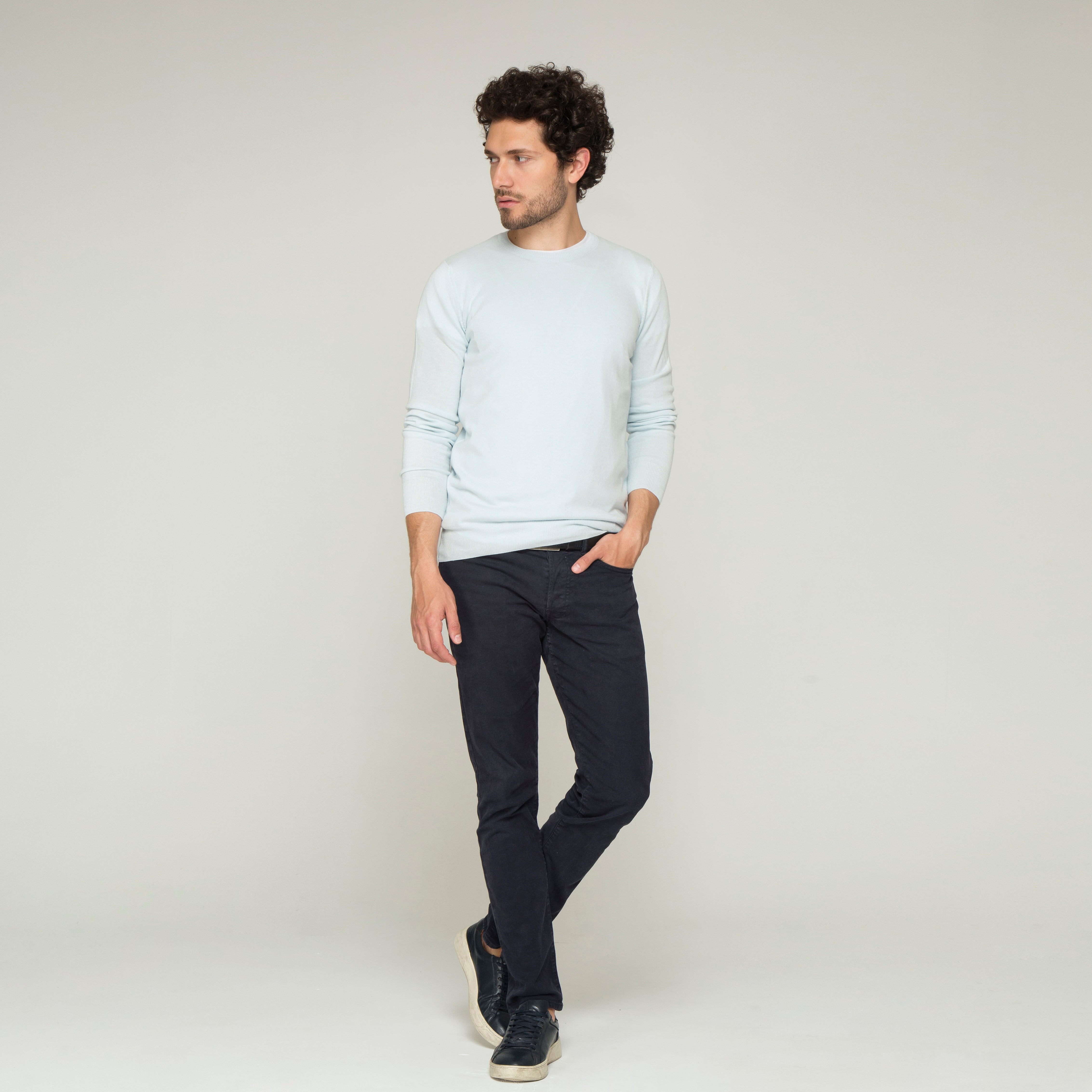 SACO CUELLO REDONDO ALGODÓN AZUL CIELO_02127