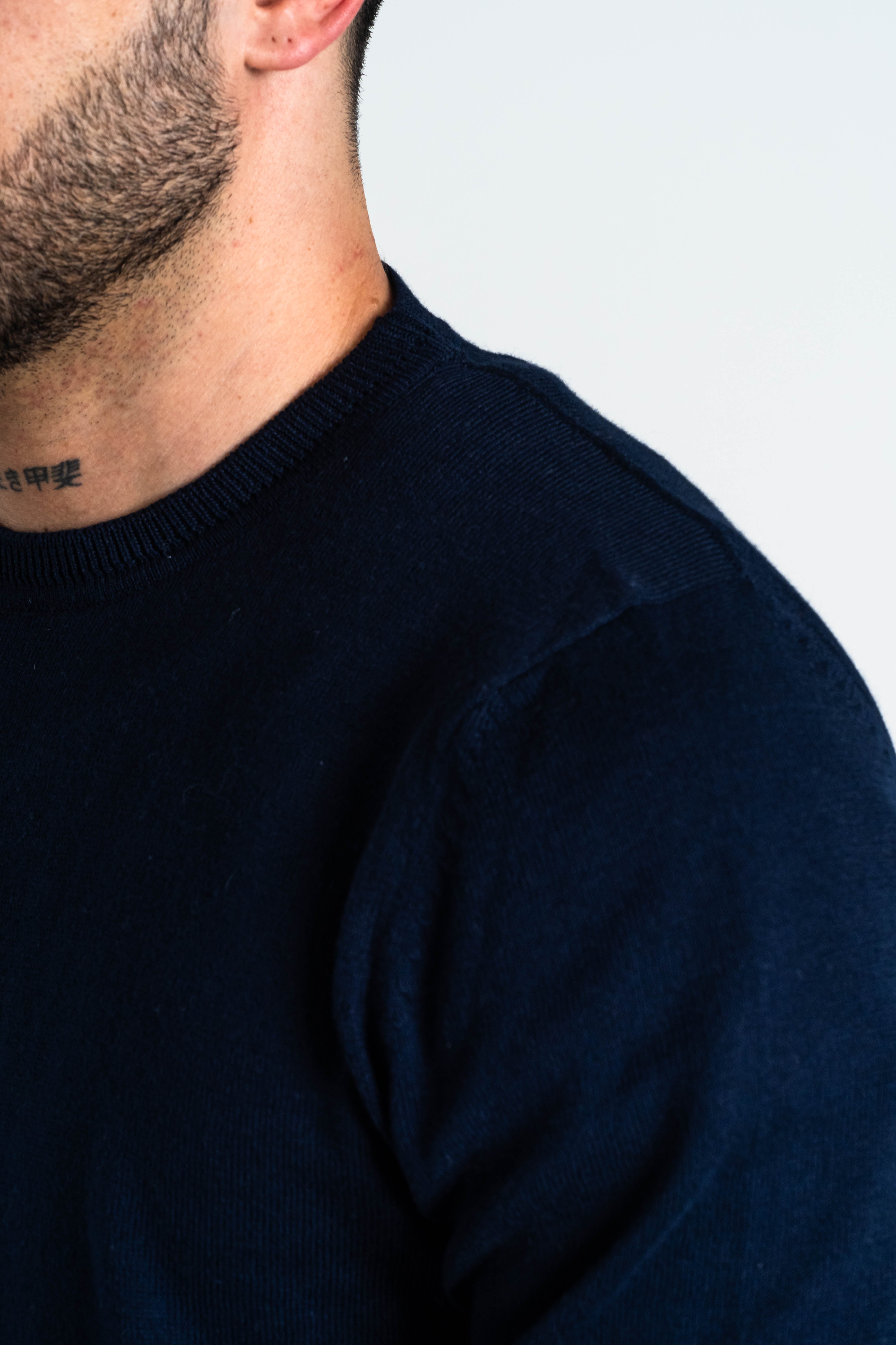 SACO CUELLO REDONDO ALGODÓN AZUL OSCURO_02125