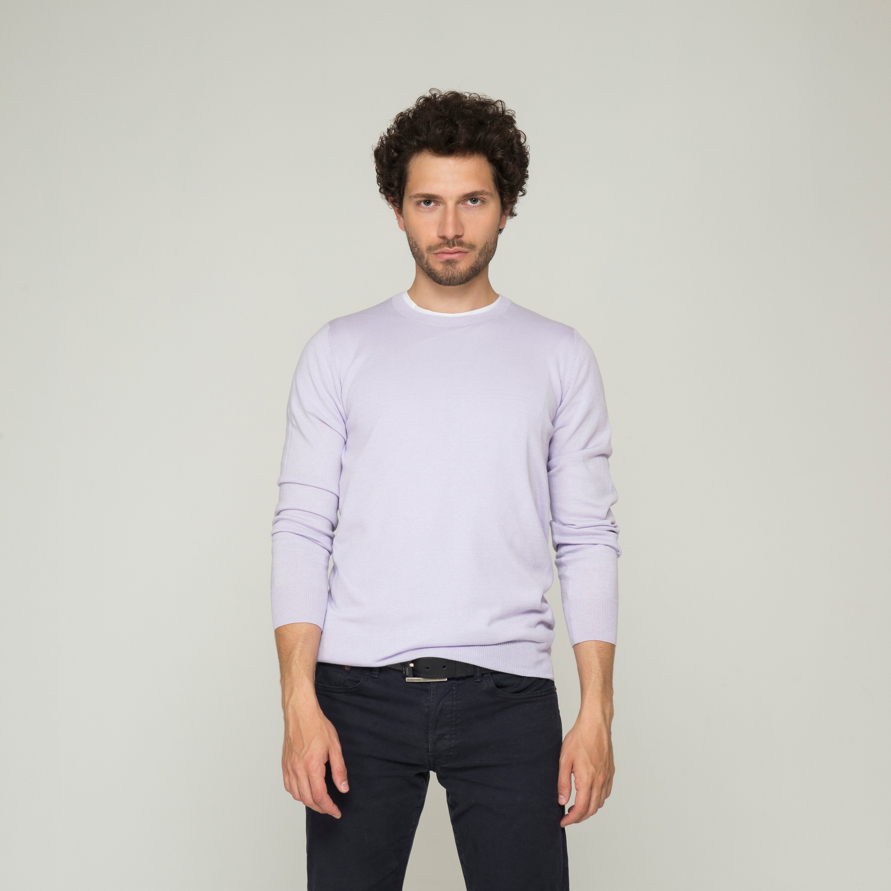 SACO CUELLO REDONDO ALGODÓN LILA_02131