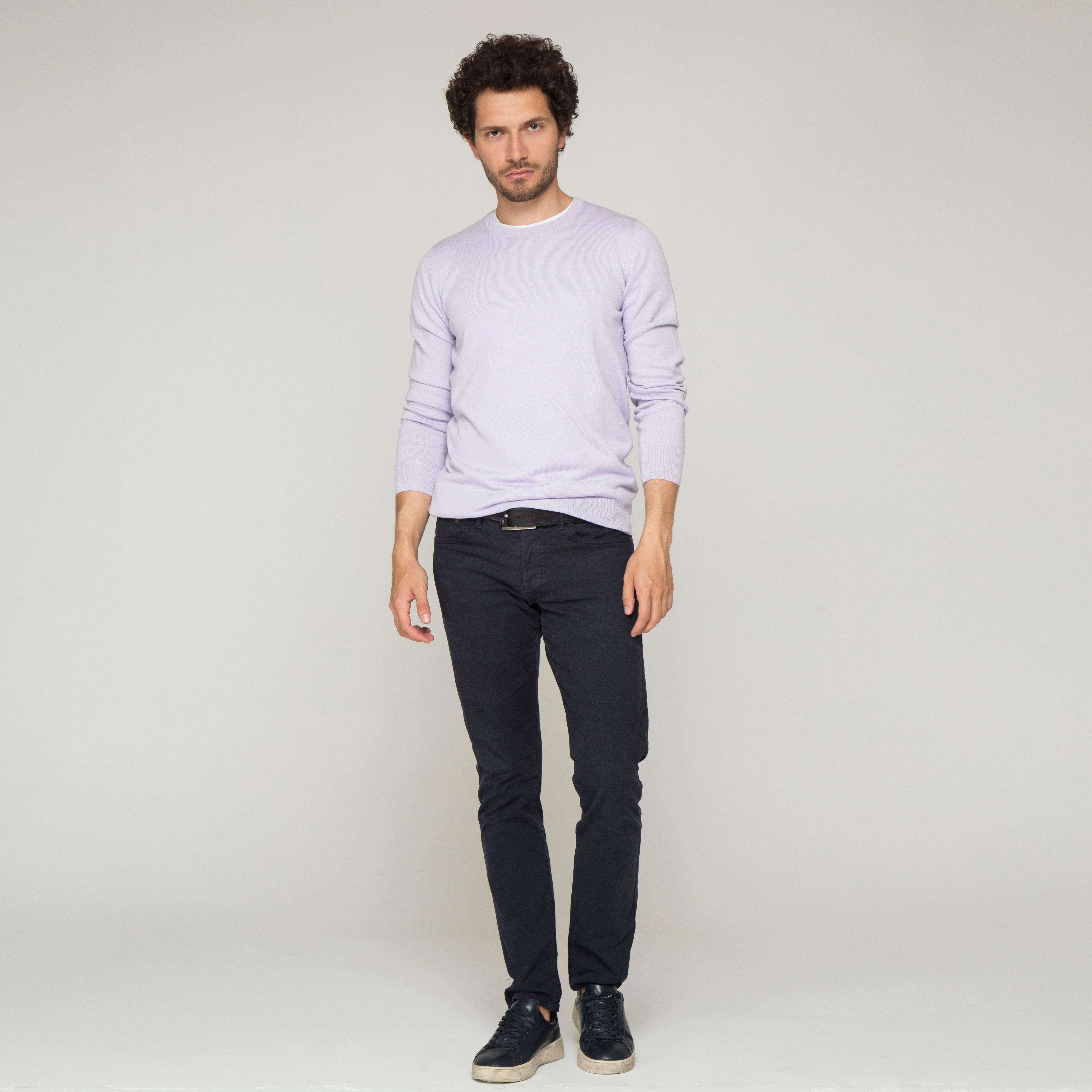 SACO CUELLO REDONDO ALGODÓN LILA_02131