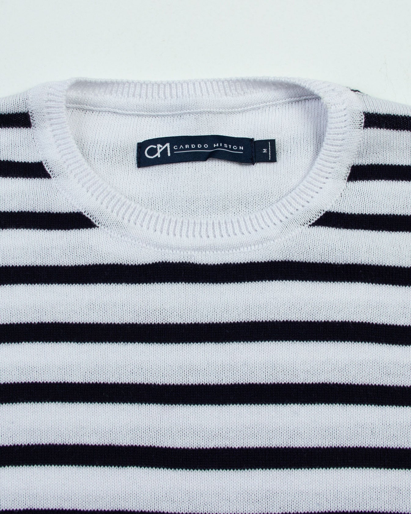 SACO CUELLO REDONDO ALGODÓN RAYA AZUL OSCURO_02140