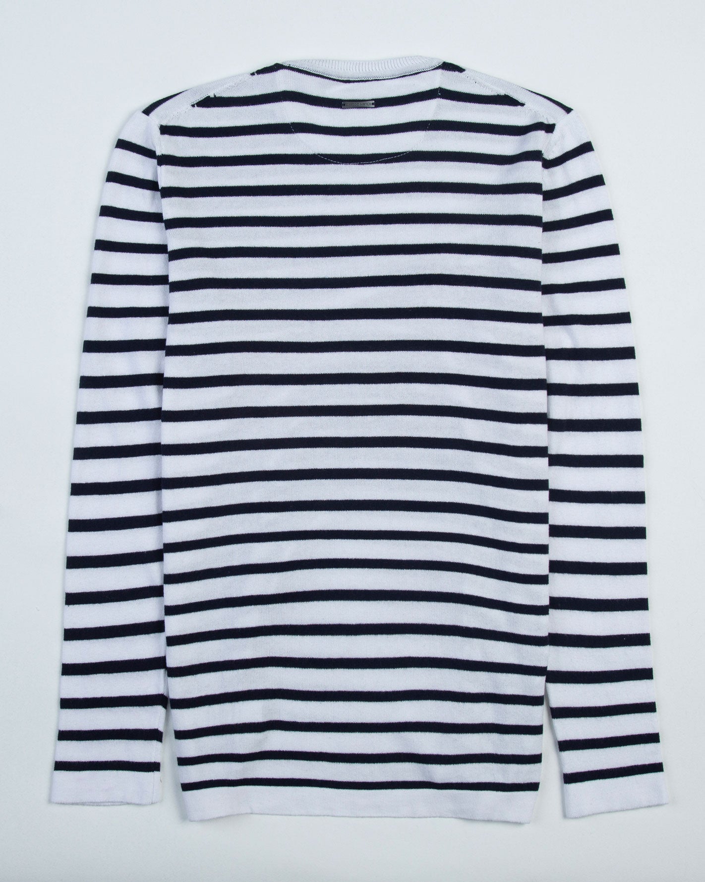 SACO CUELLO REDONDO ALGODÓN RAYA AZUL OSCURO_02140