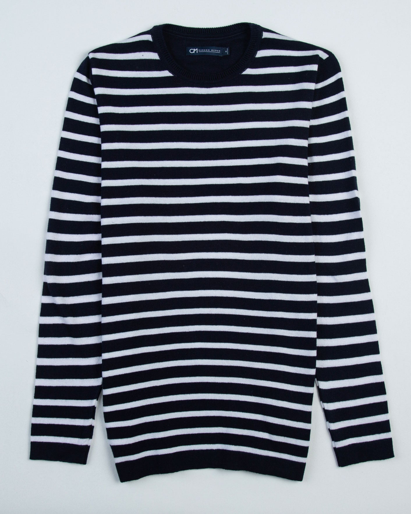 SACO CUELLO REDONDO ALGODÓN RAYA BLANCA_02139