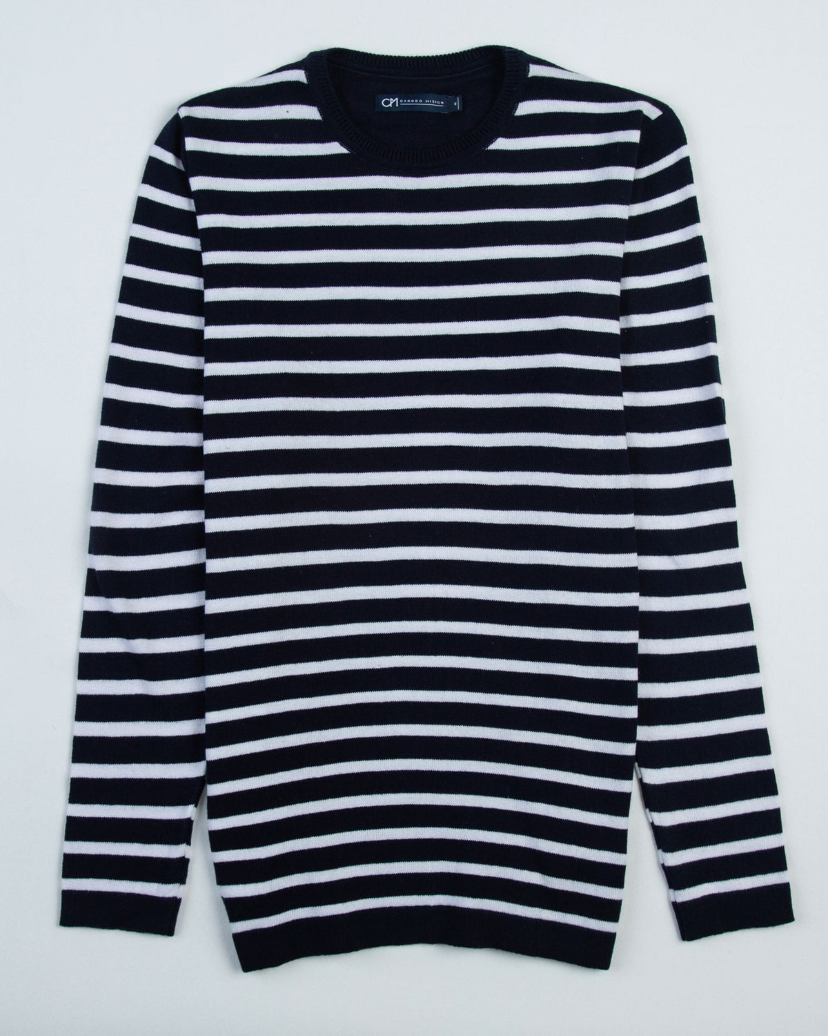 SACO CUELLO REDONDO ALGODÓN RAYA BLANCA_02139
