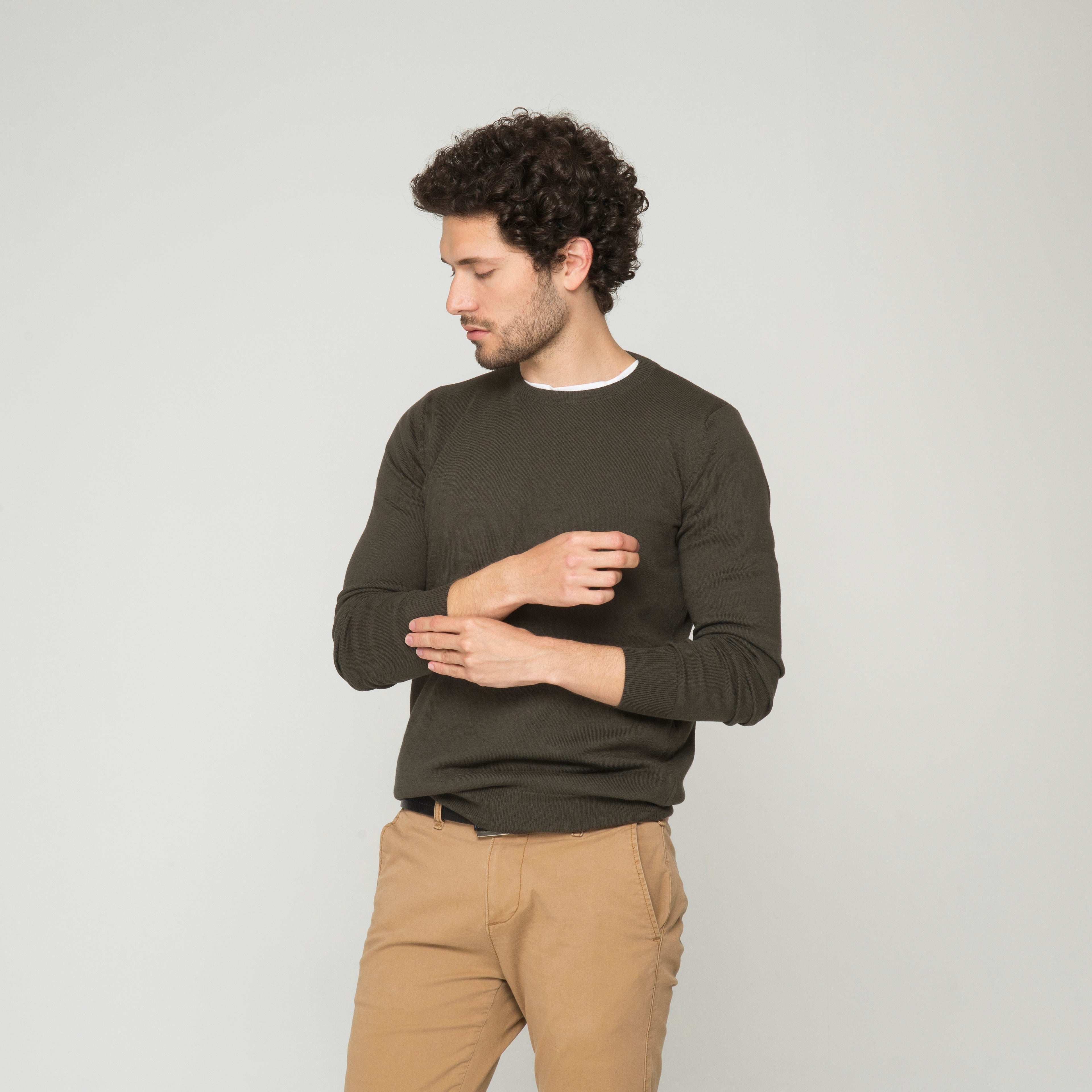 SACO CUELLO REDONDO VERDE MILITAR_02126