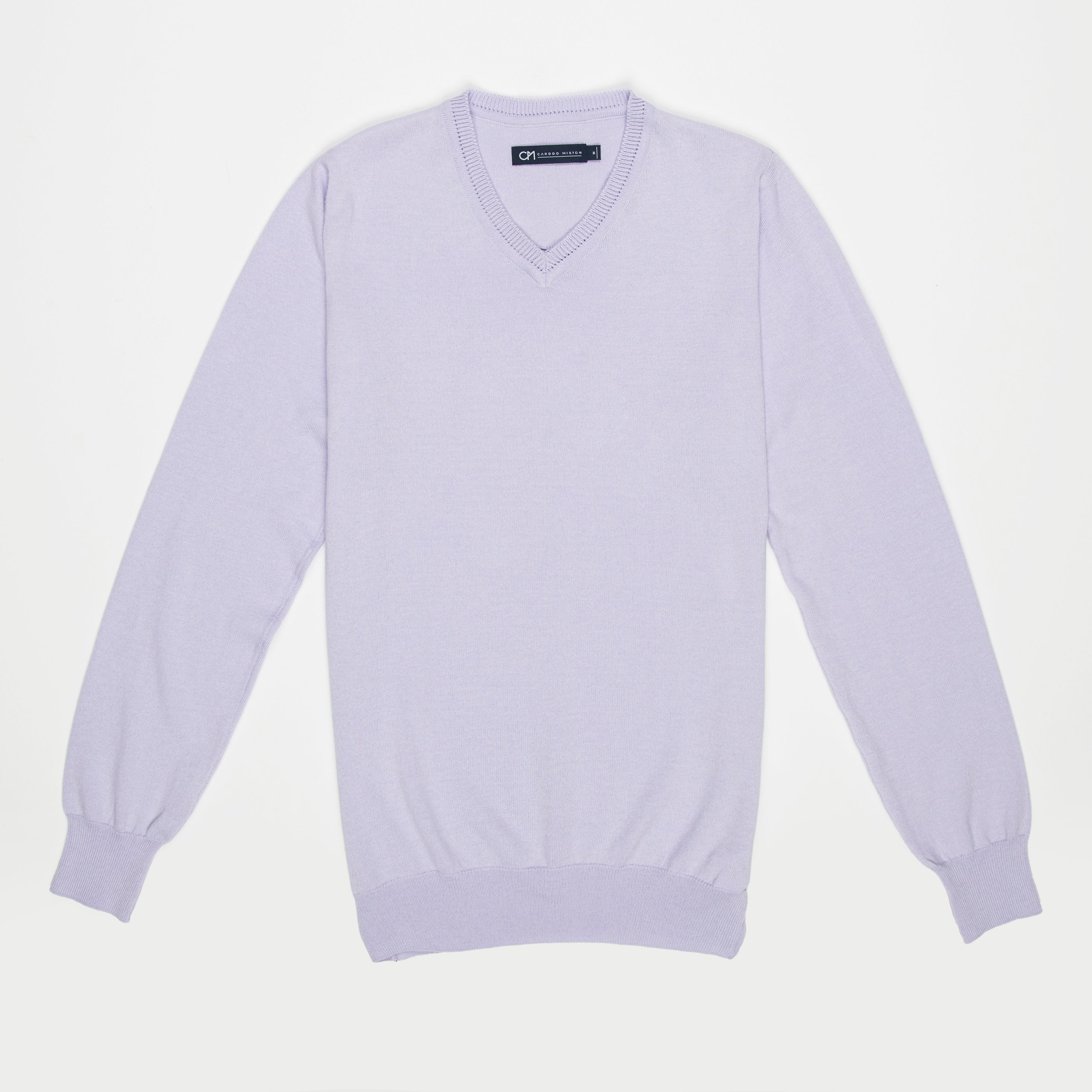 SACO CUELLO V ALGODÓN LILA_02121